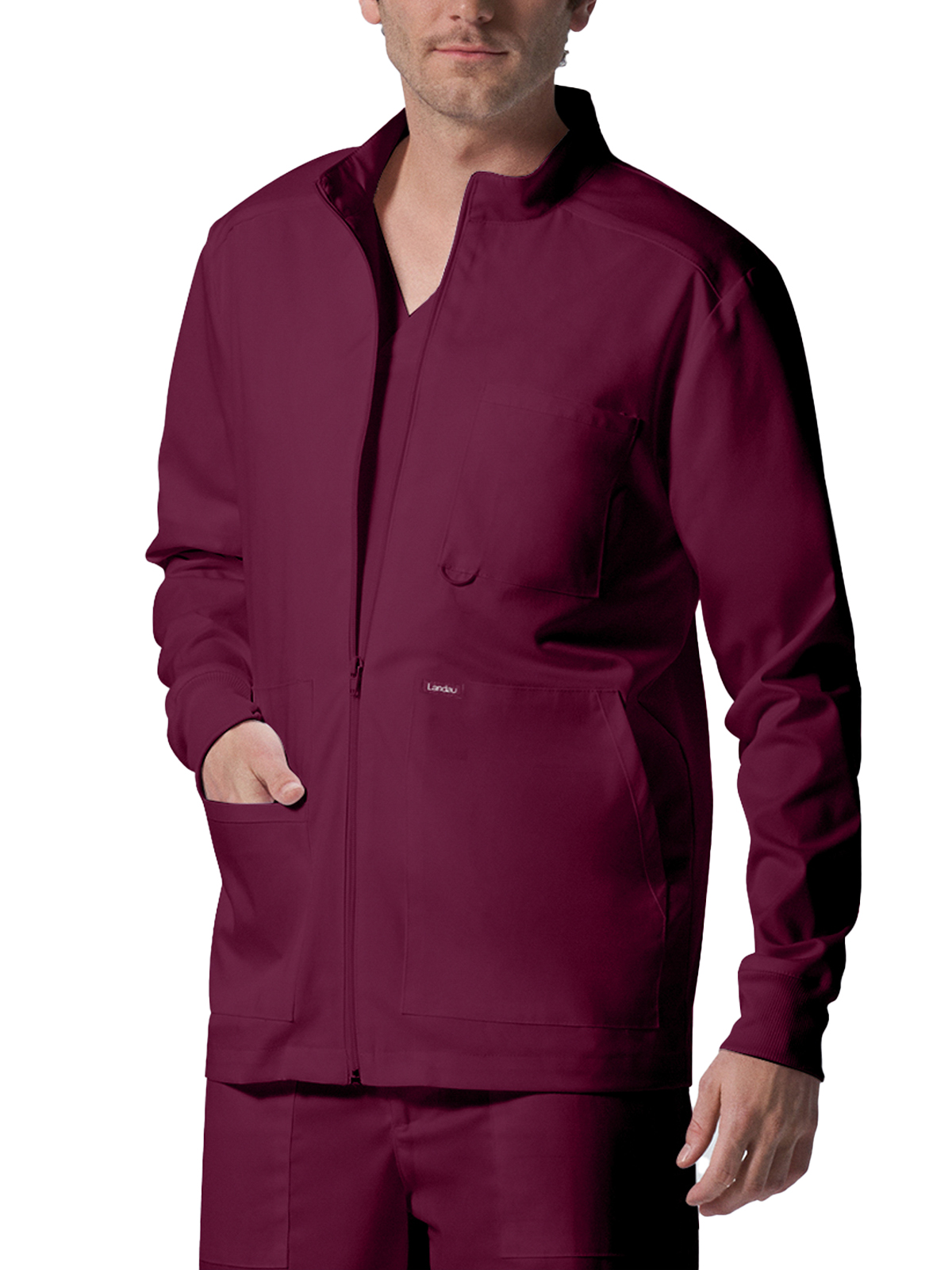 Landau - ProFlex - Men's Four-Pocket Mock Neck Zip-Front Jacket