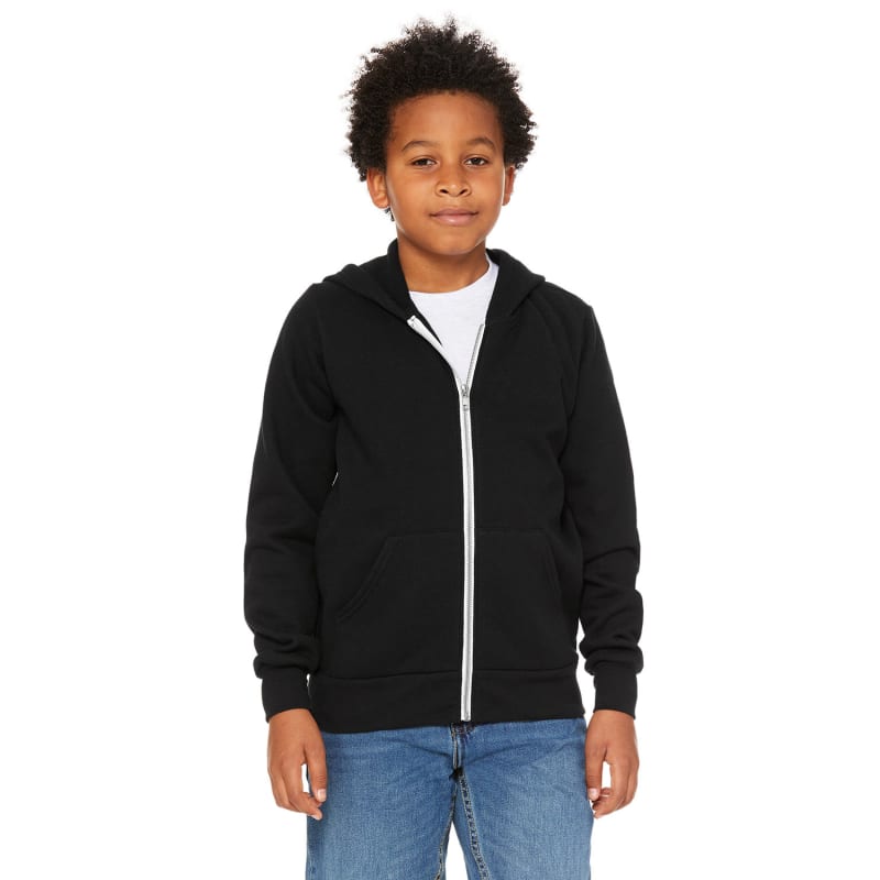 Bella + Canvas Youth Sponge Fleece Full-Zip Hooded Sweatshirt 14