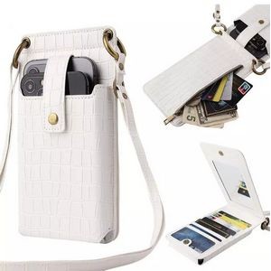 Mini One-Shoulder Crocodile Print Card Holder Wallet 2