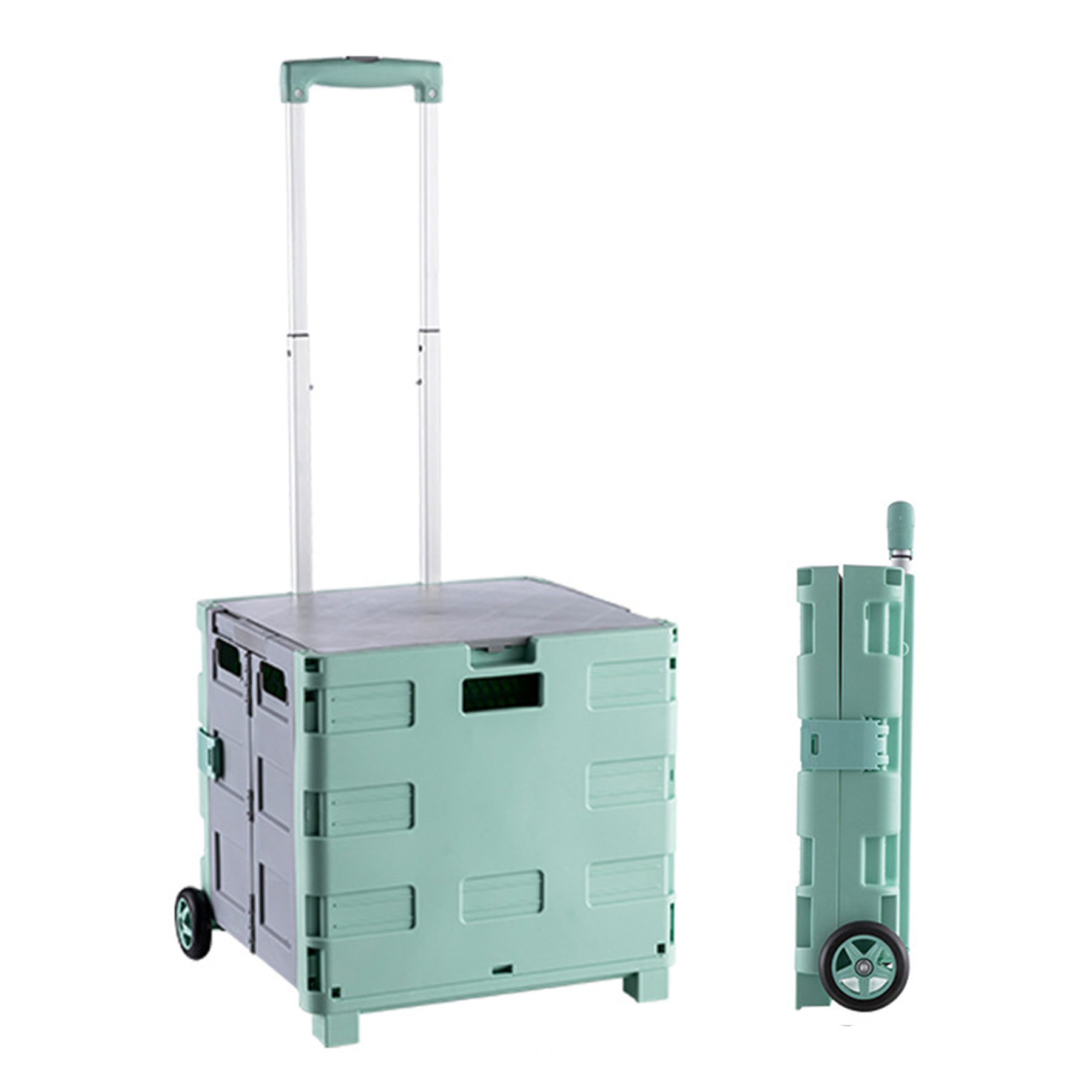 Large Foldable Rolling Cart With Telescopic Handle 6
