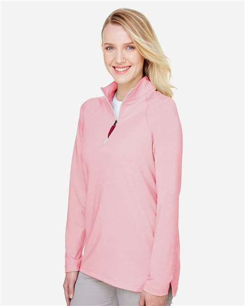 Women's CrownLux Performance® Clubhouse Micro-Stripe Quarter-Zip Pullover - DG480W 9