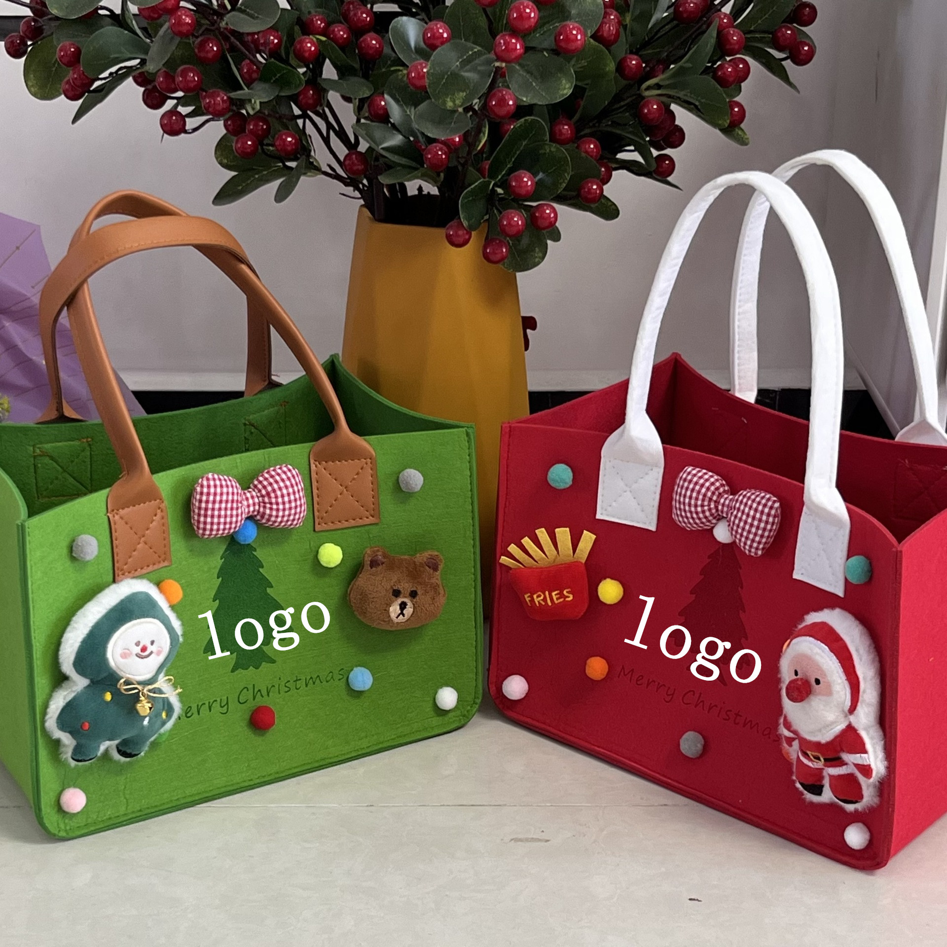 Felt Tote Bag, custom tote bag with logo imprint 2