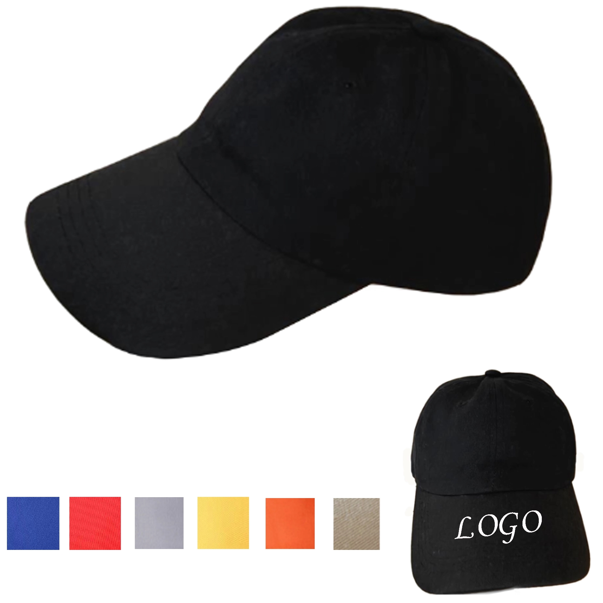 100% Cotton Baseball Cap Adjustable Size
