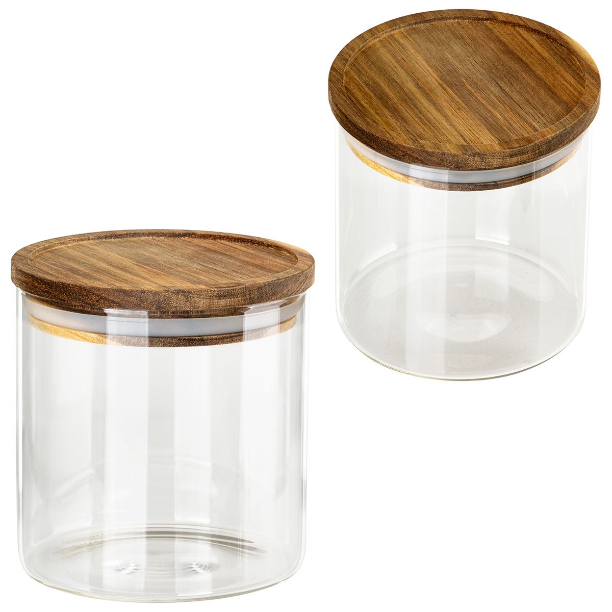 Corsica 22 oz Glass Canister with Acacia Lid 6