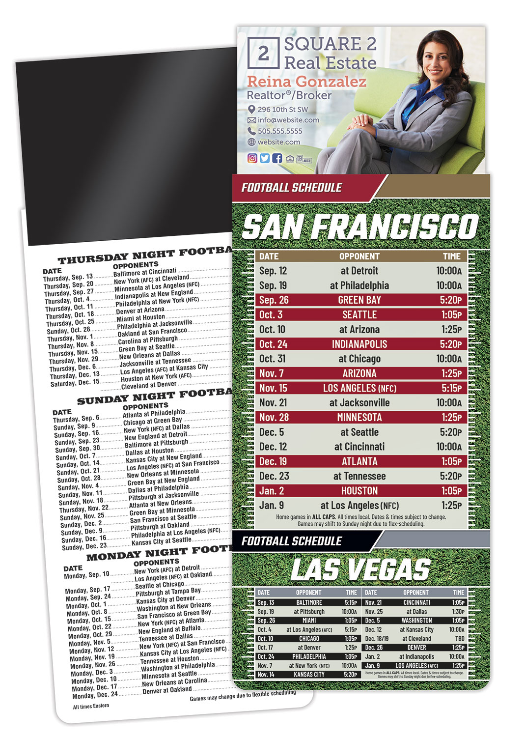 Magna-Card Business Card Magnet Football Schedules (3.5x9) 1