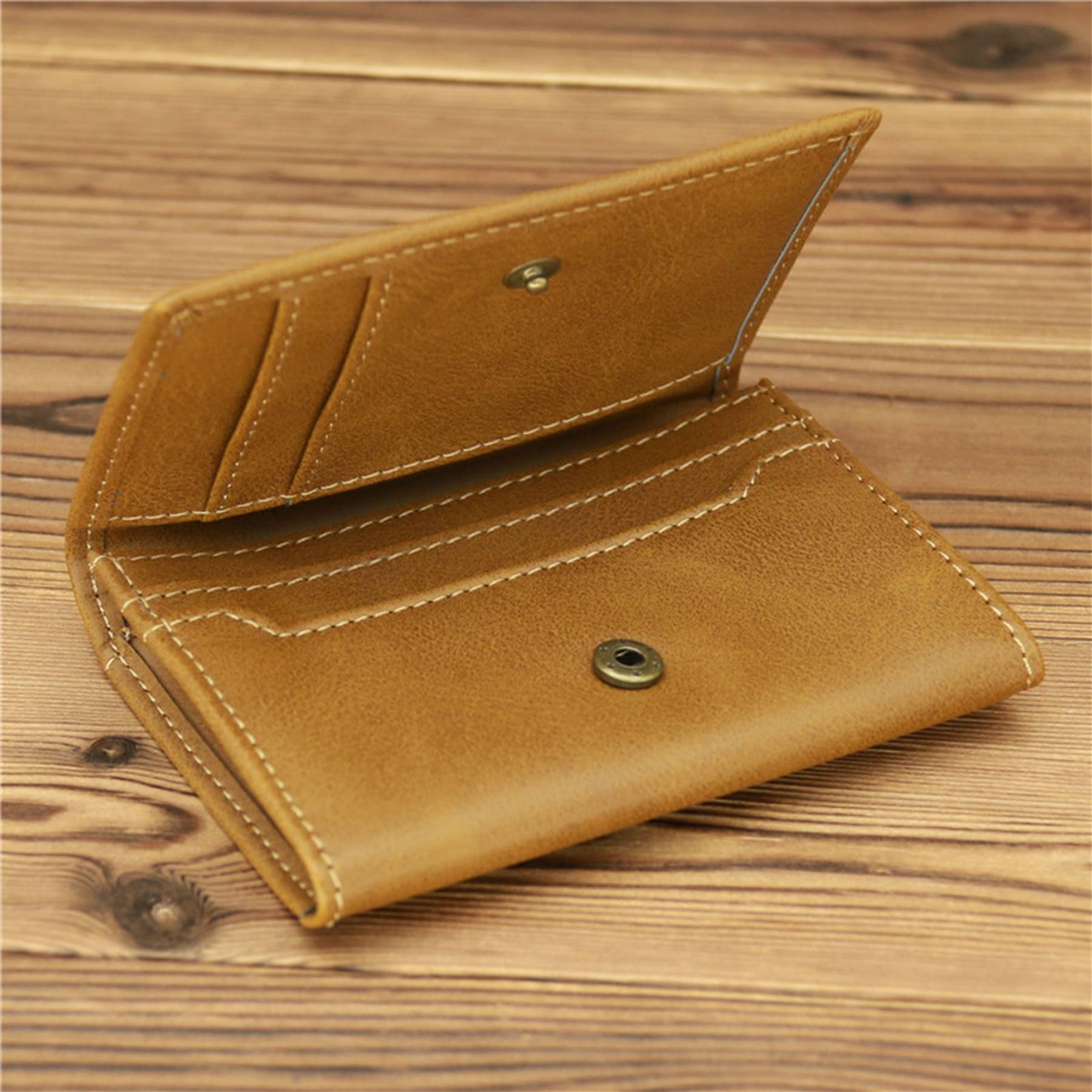 Small RFID Card Wallet Slim PU Leather Business 2