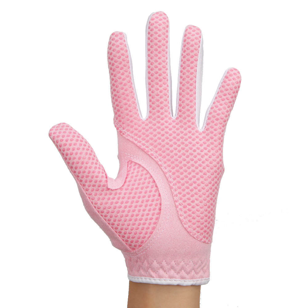 Soft Microfiber Cloth Women Golf Gloves for Both Hands 3