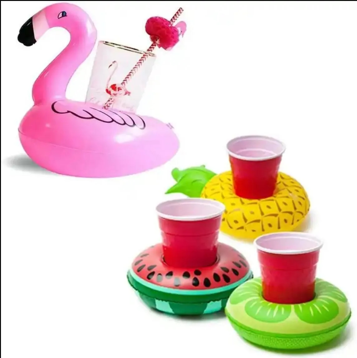 PVC Flamingo Inflatable Cup Holder 1