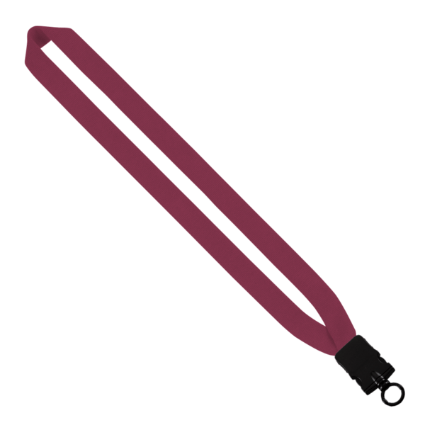 1" Cotton Lanyard with Plastic Snap-Buckle Release & O-Ring 22