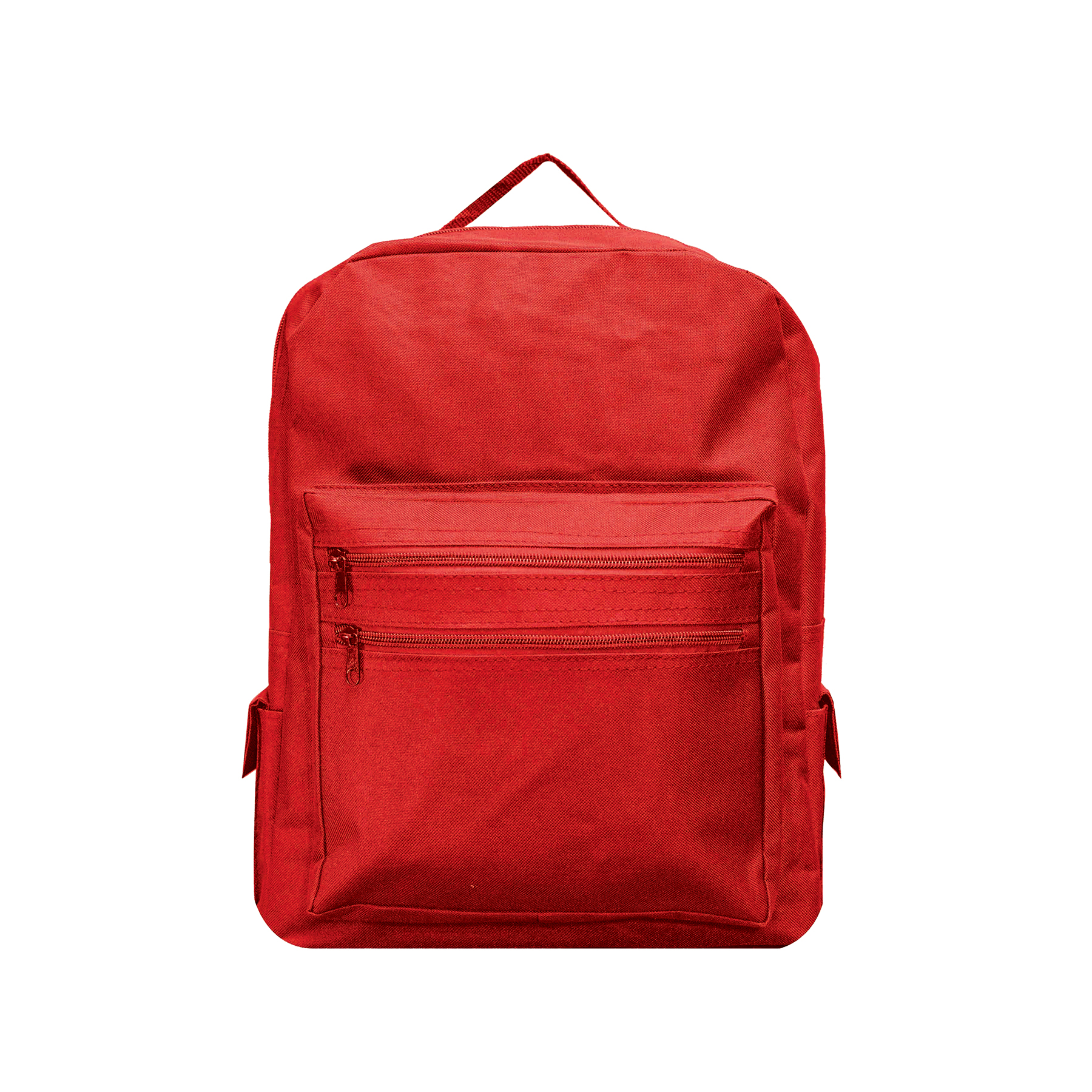 Backpack with large front compartment & 2 side pockets. 4