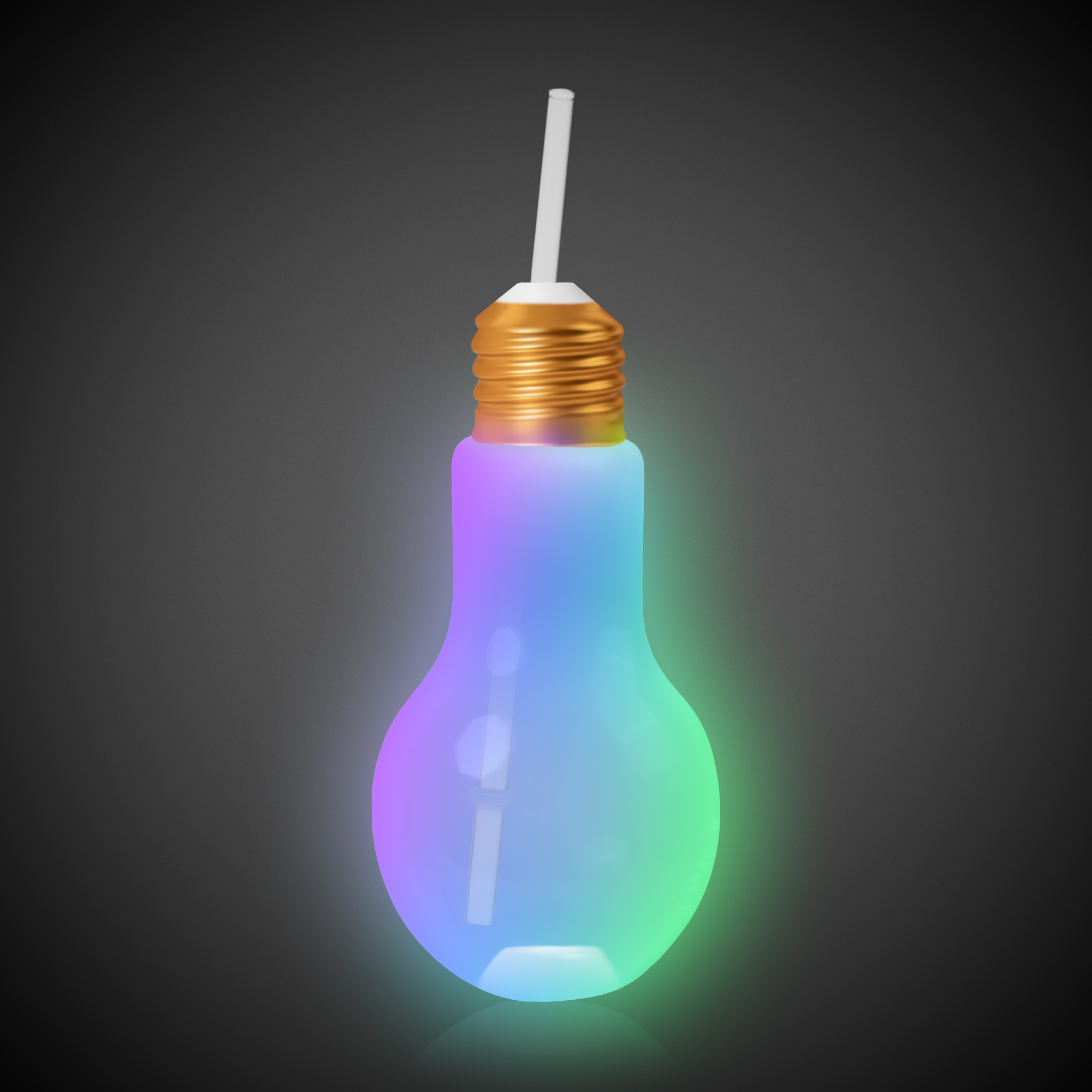 16oz LED Light Bulb Cup with Straw 7