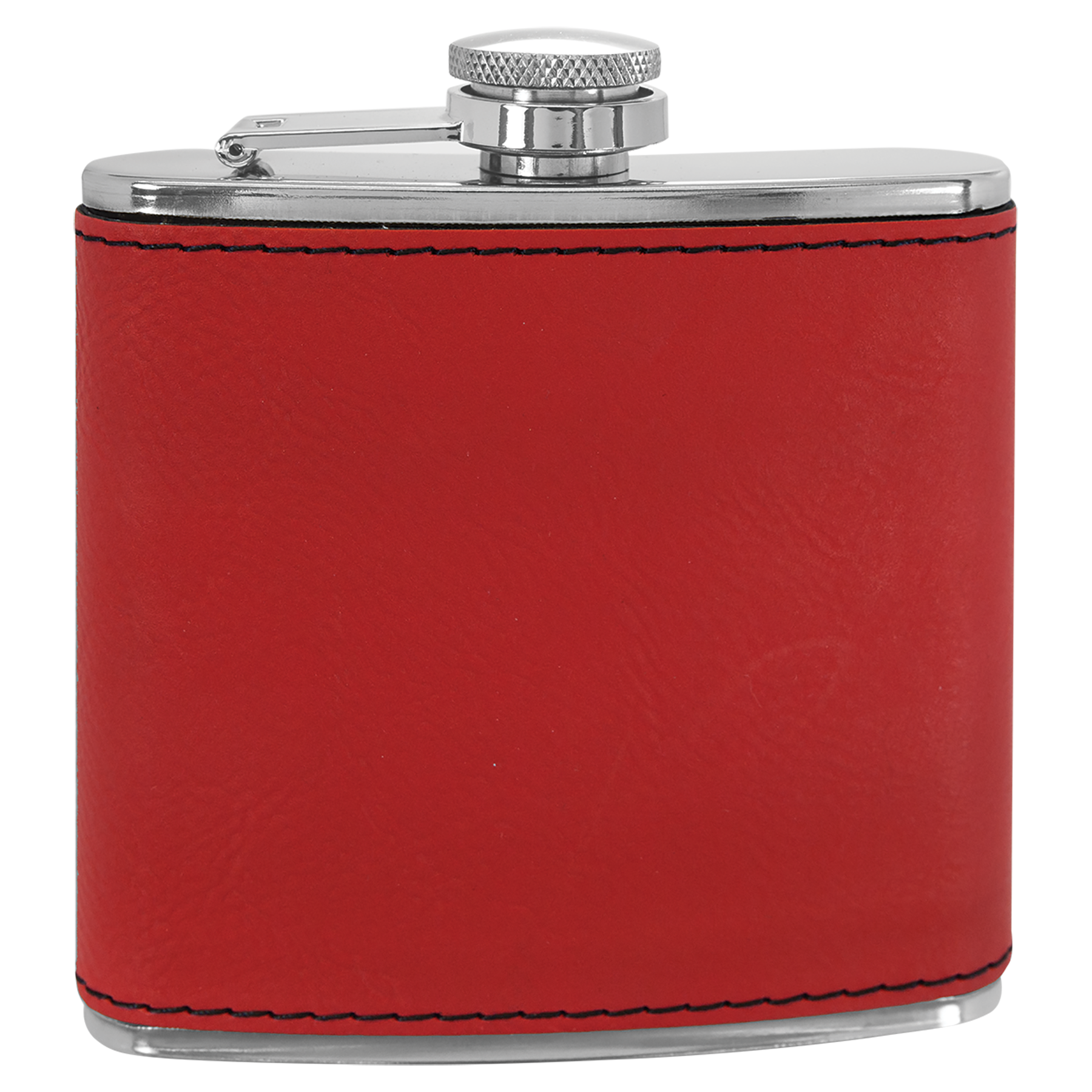 Laser Engraved Leatherette Stainless Steel 6oz Flask 6