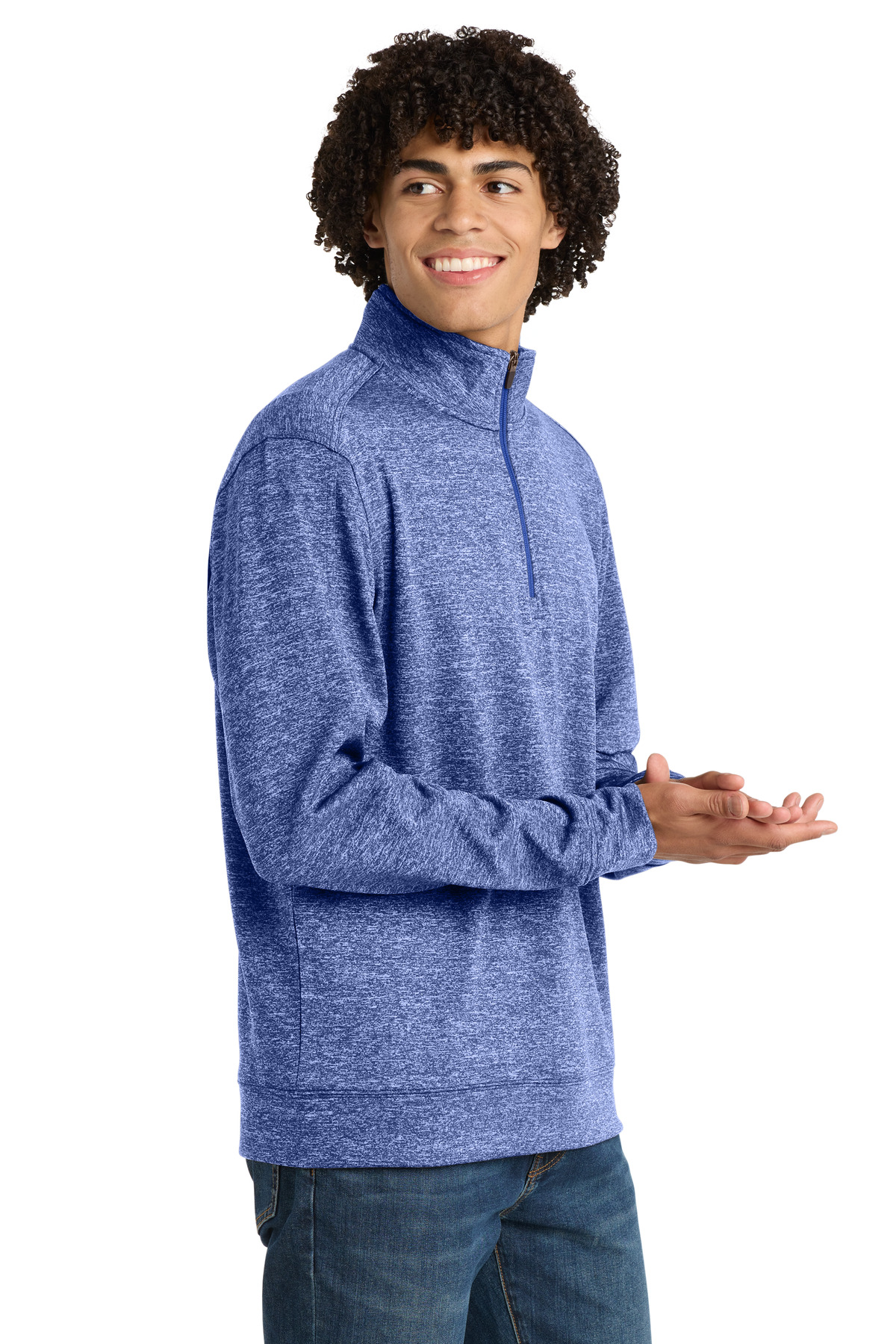 Sport-Tek PosiCharge Electric Heather Fleece 1/4-Zip Pullover. ST226, custom hoodie or sweatshirt with logo imprint 25