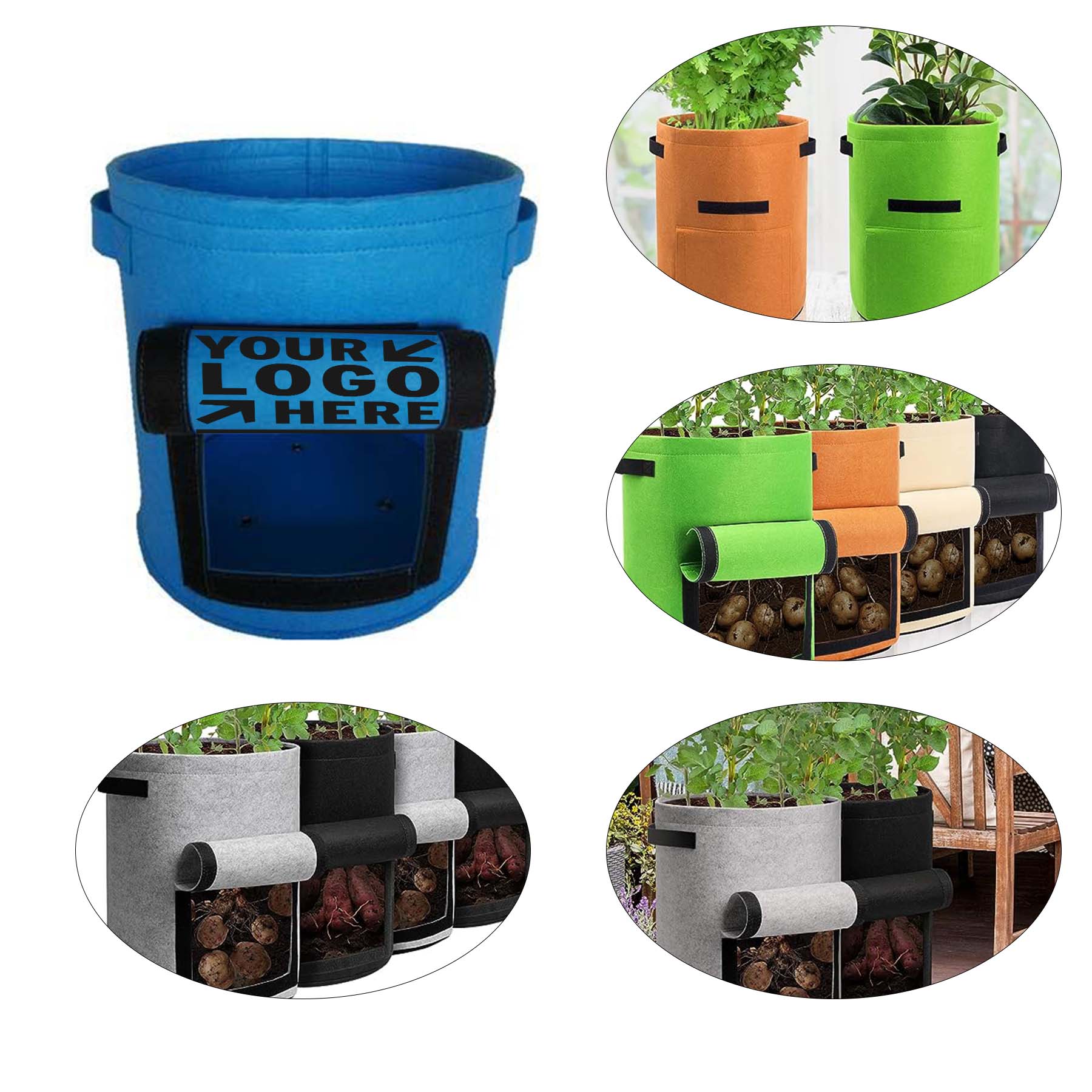 10 Gallon Potato Tomato Planter Pot Vegetables Grow Bag with Handle
