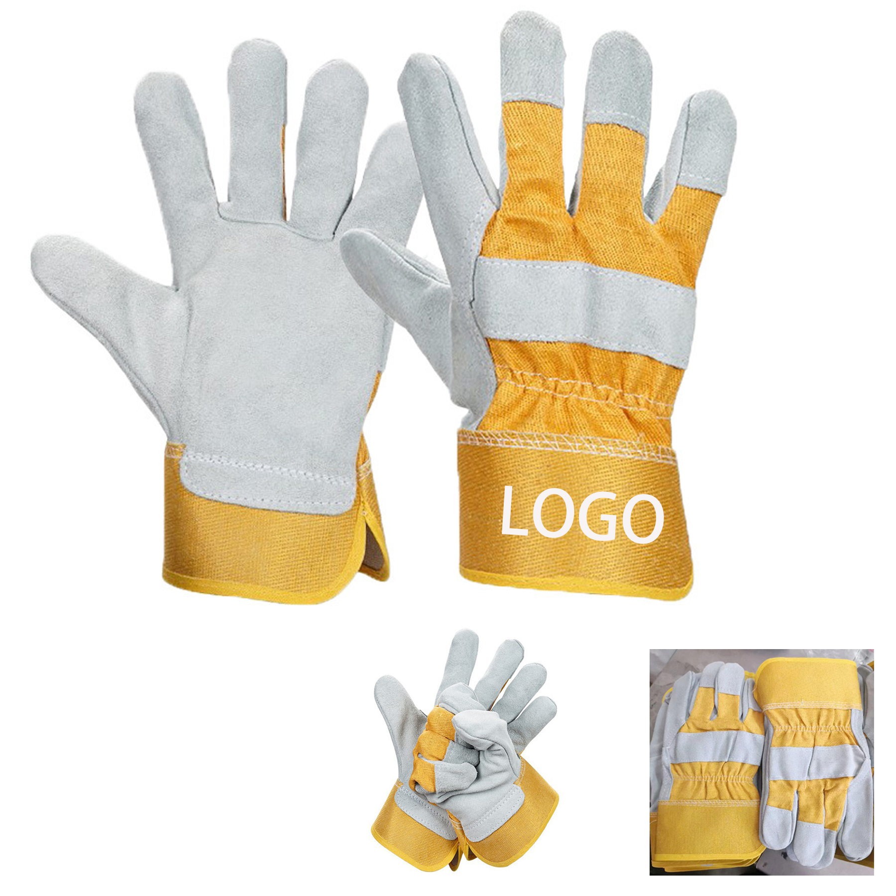 Split Leather Glove with Safety Cuffs MOQ 50 Pairs 1