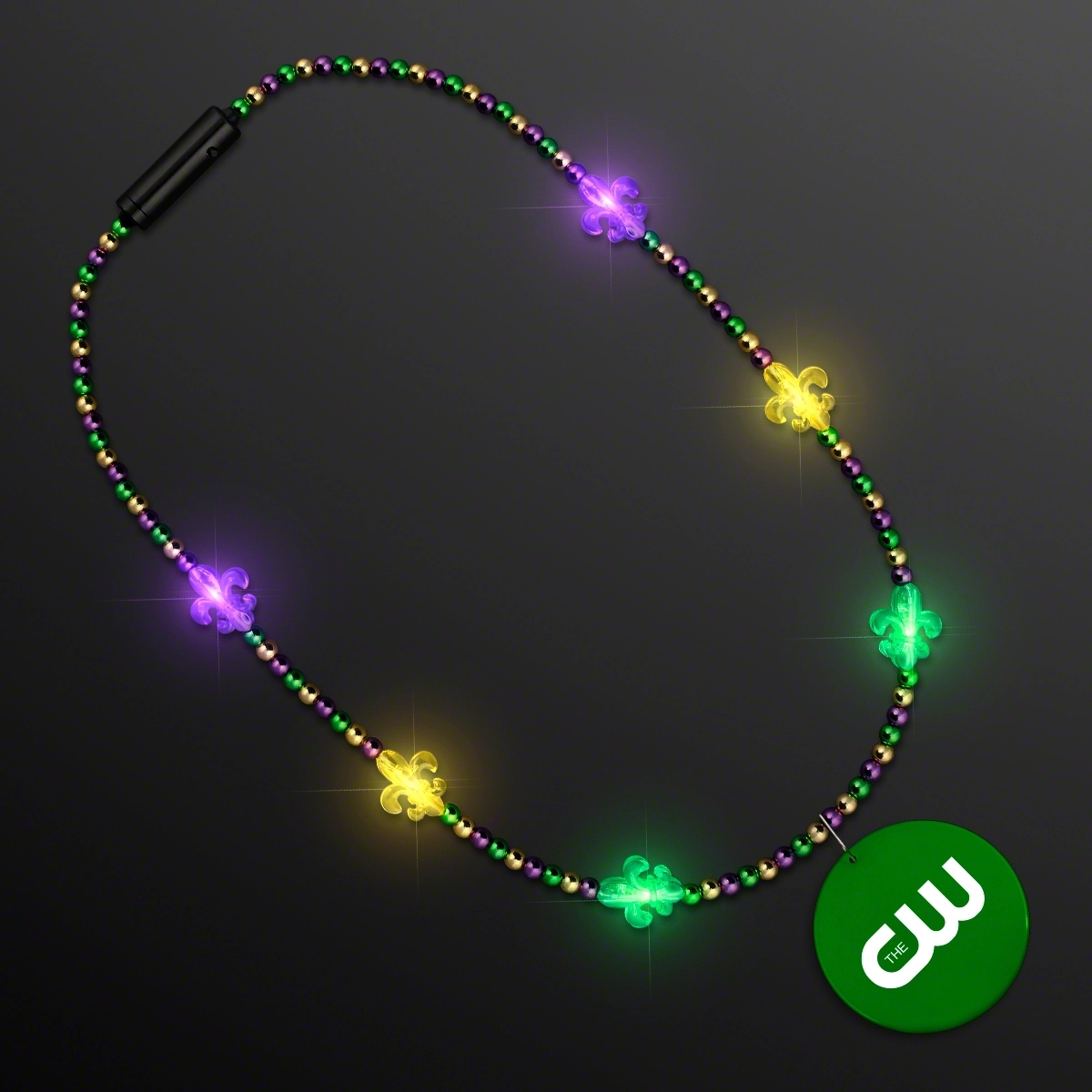Light Up Fleur de Lis Jewelry, Mardi Gras Medallion 8