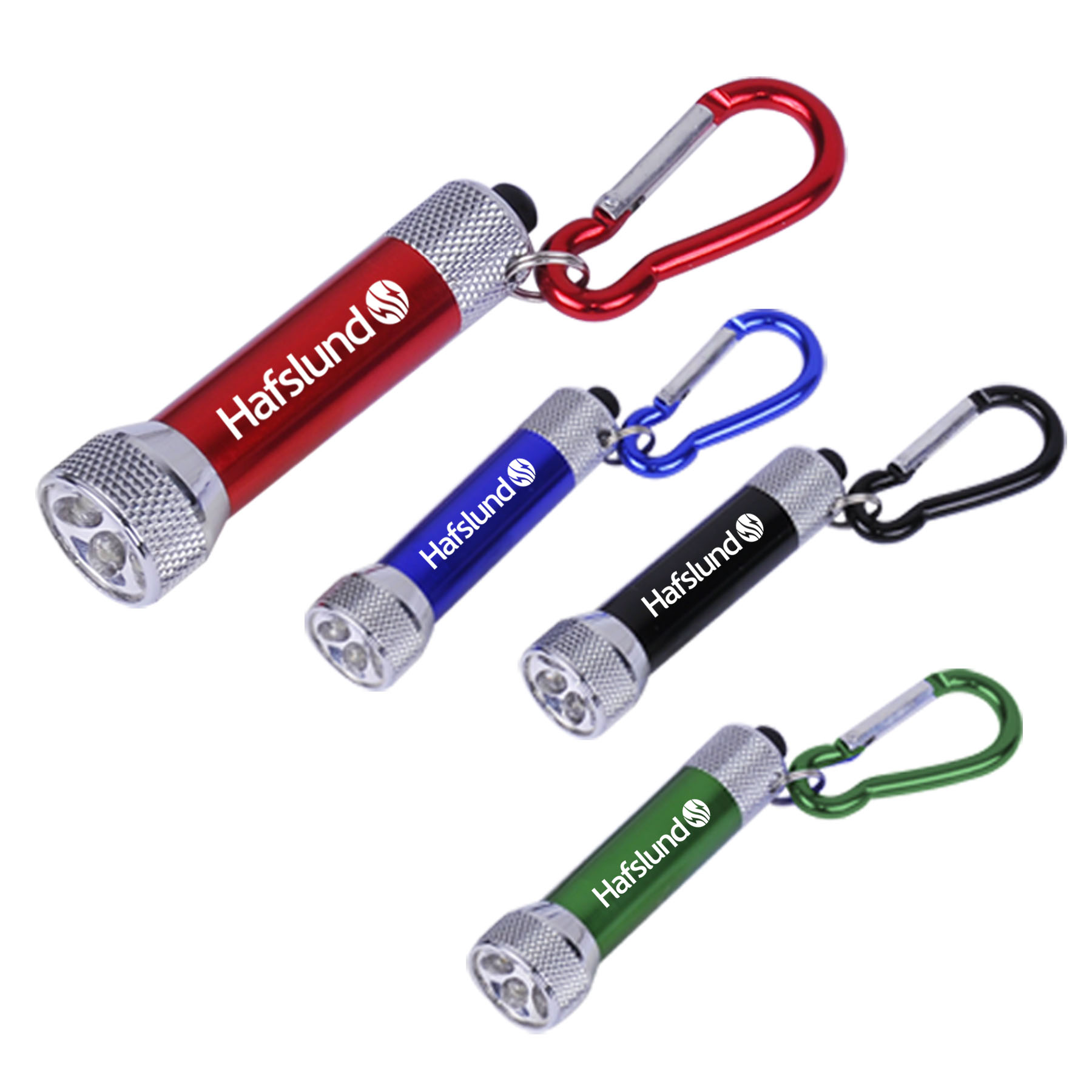 5 LED Metal flashlight with carabiner 12
