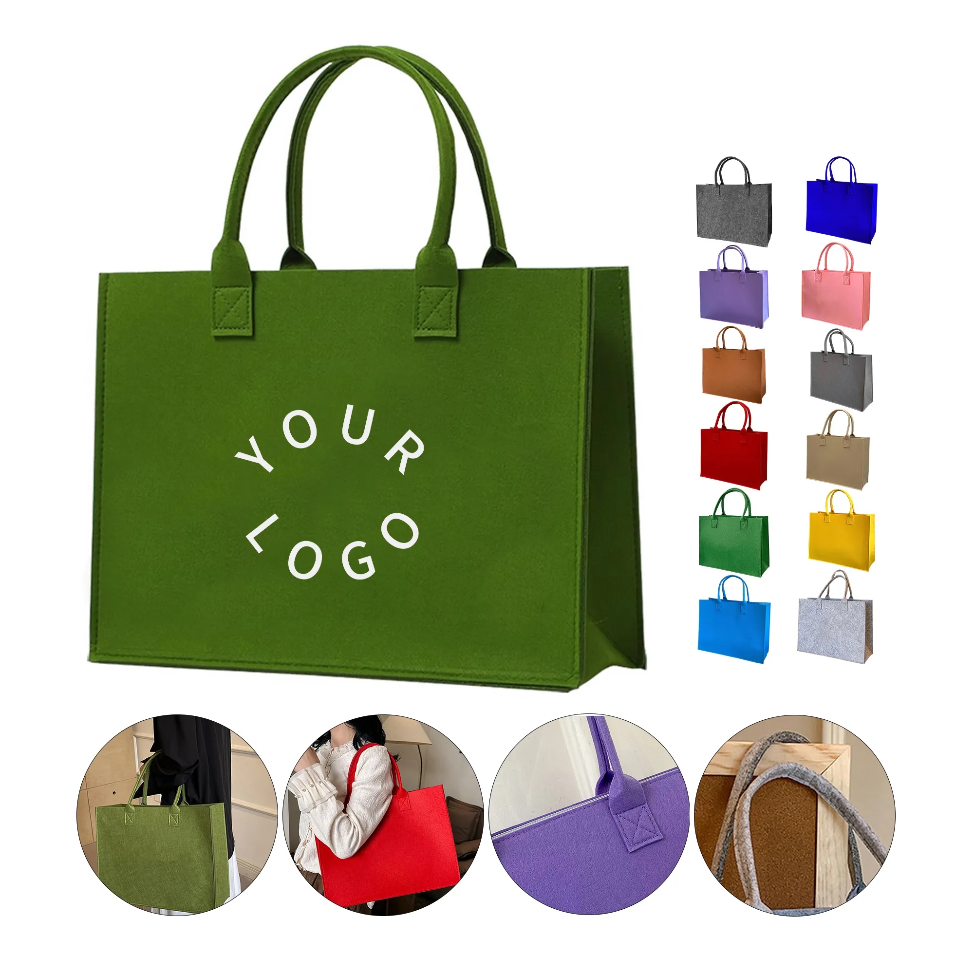 Stylish Felt Tote Bag for Daily Use and Promotions 1