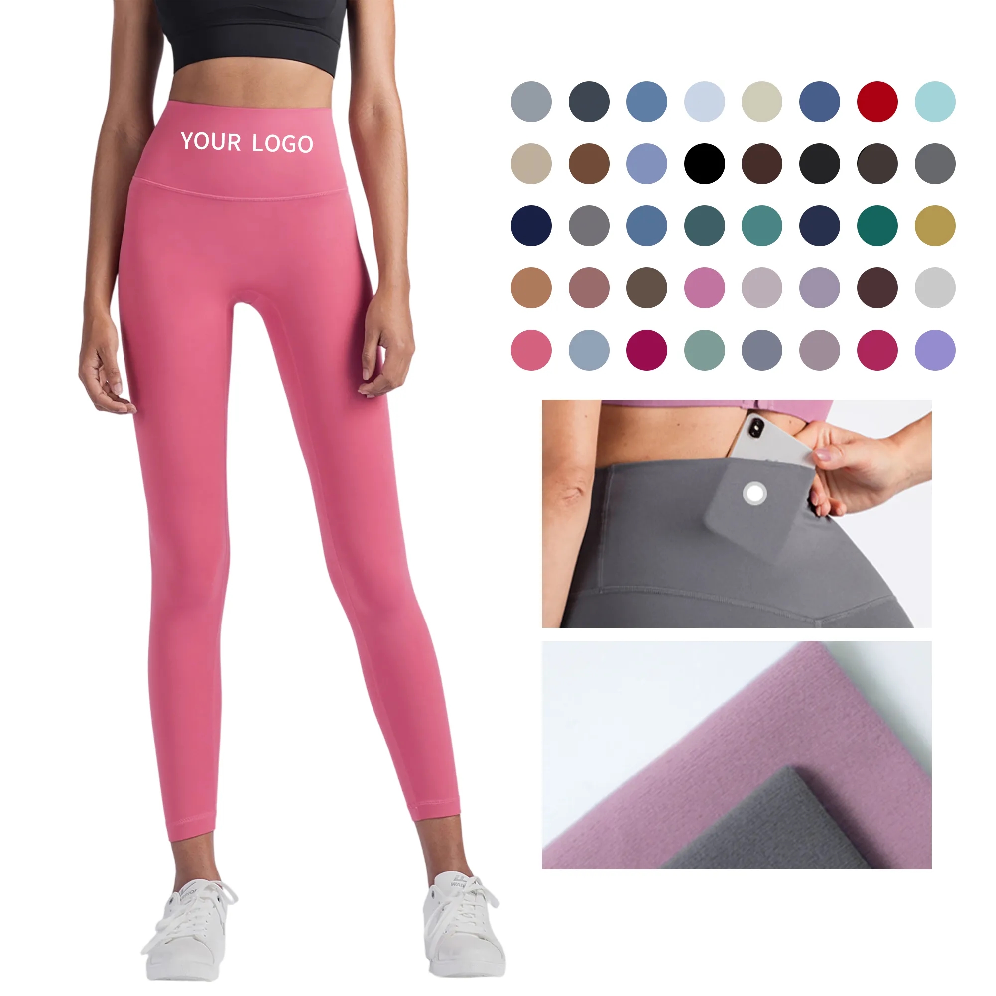 High-Waisted Yoga Leggings with Pockets 23