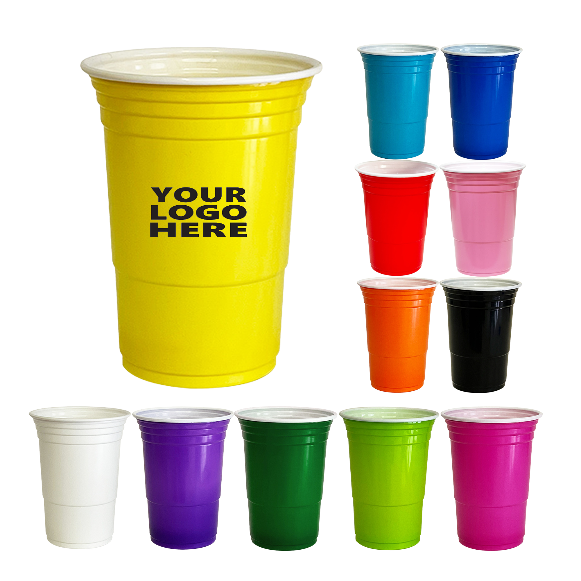 16oz Multicolor Disposable Party Cups 1