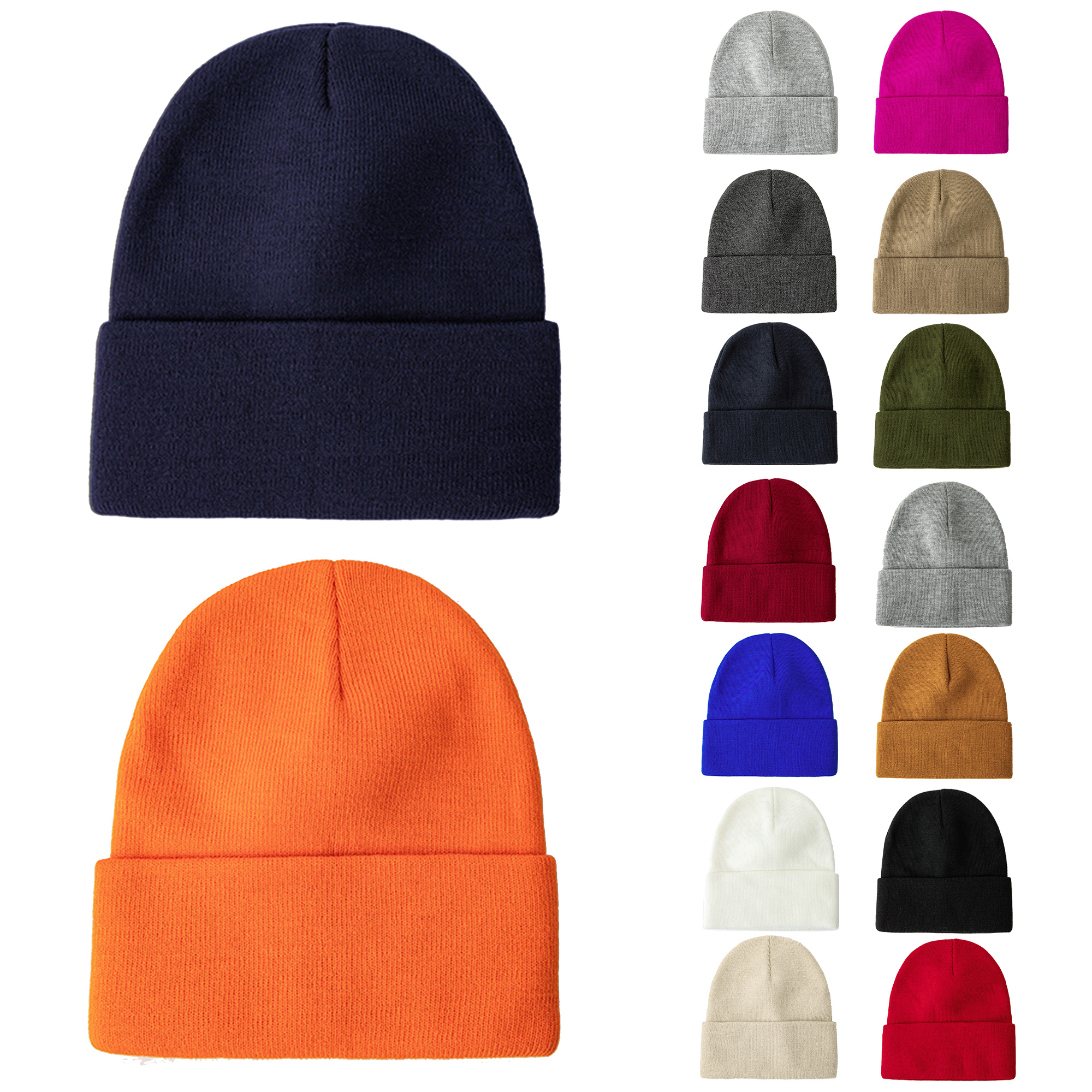 Custom Solid Color Knitted Hat For Autumn And Winter Warmth 2