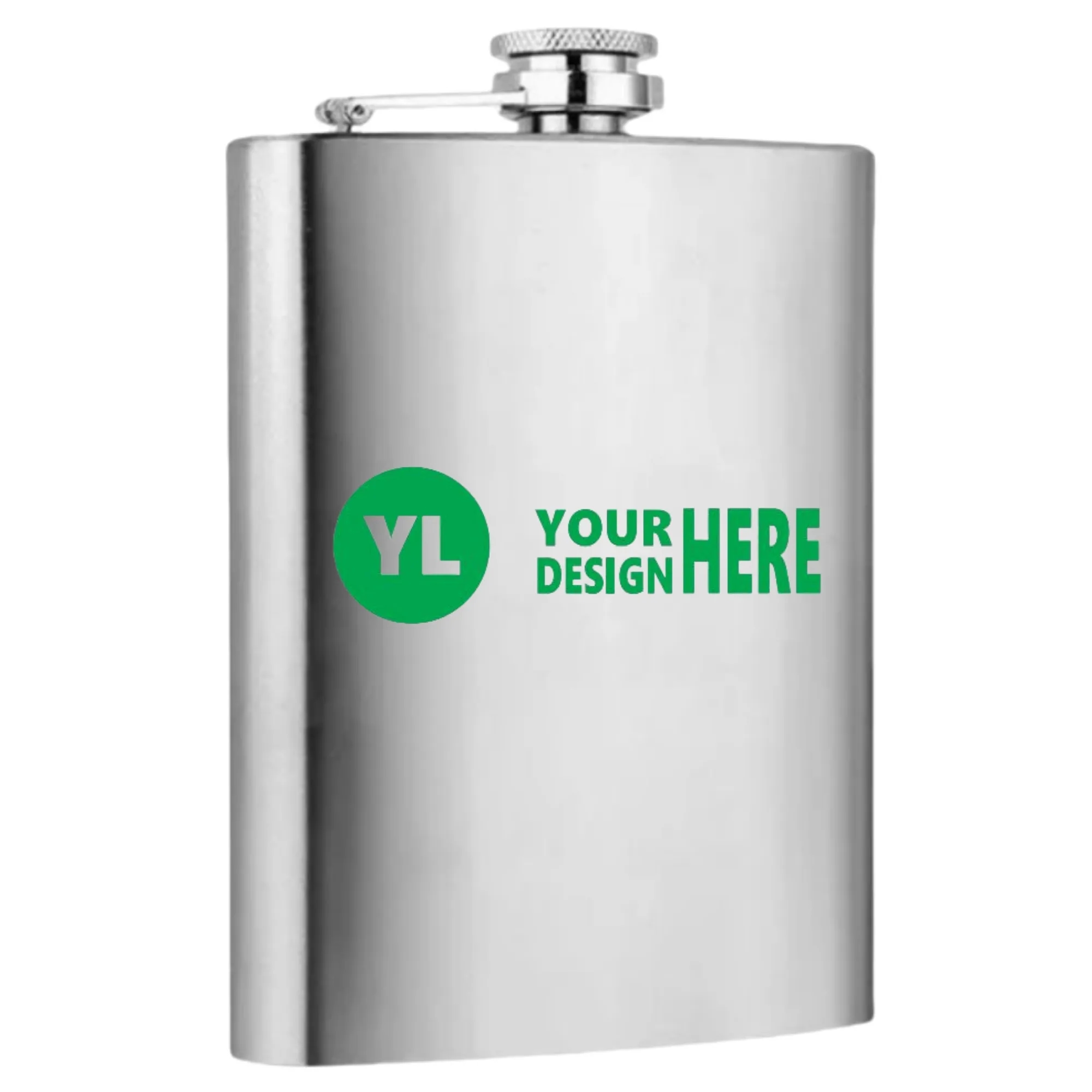 8oz MOQ 50PCS Stainless Steel Flask, custom water bottle with logo imprint 2