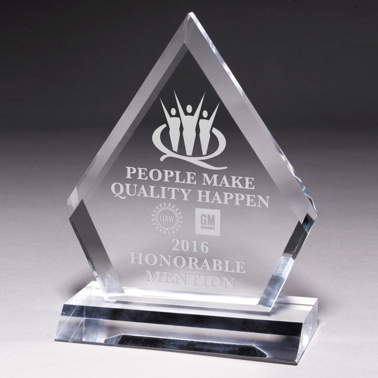 Multi-Faceted Acrylic Award - 53/4" x 7 1/2" - Laser Engraved 1
