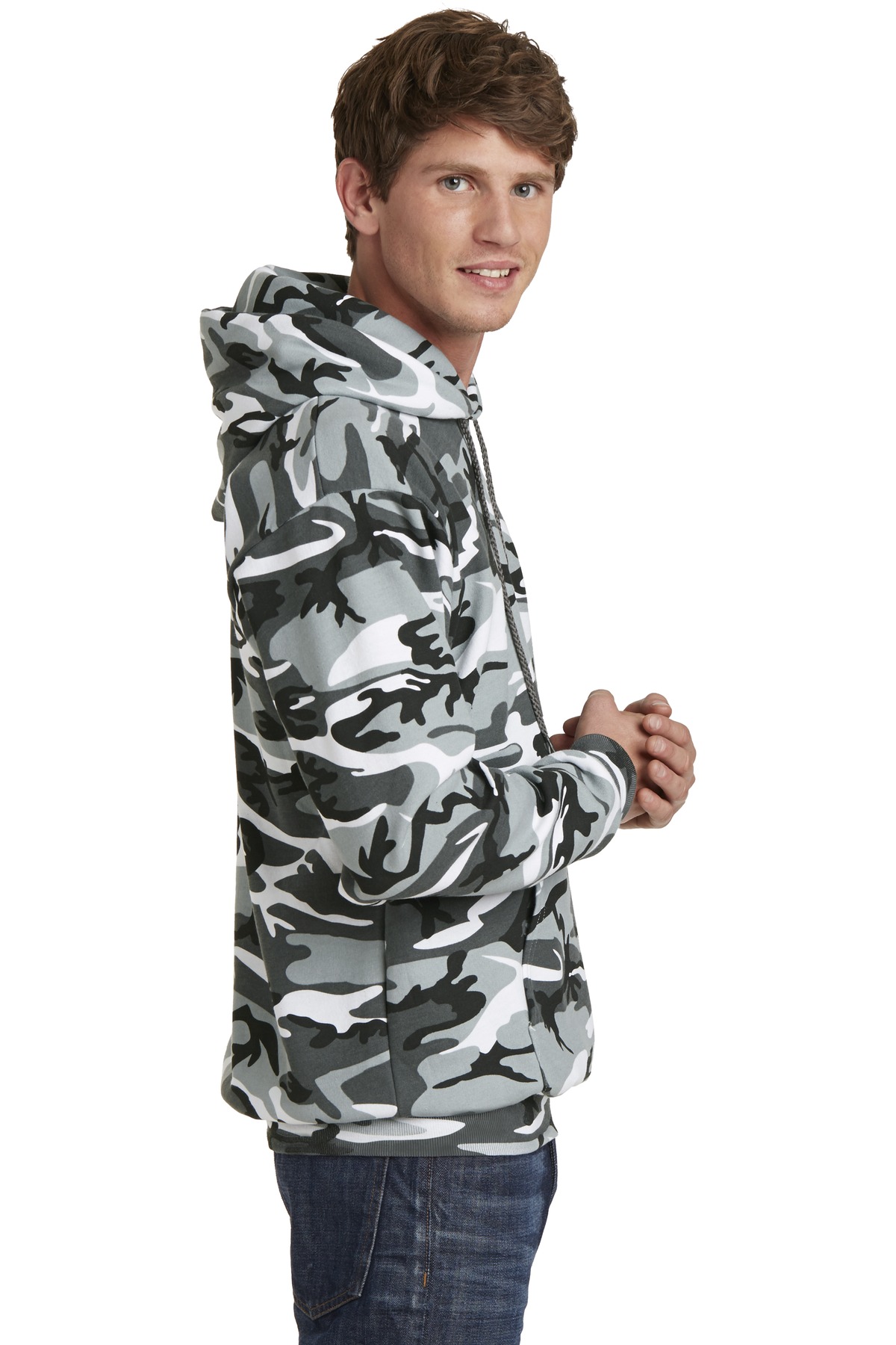 Port & Co Core Fleece Camo Pullover Hooded Sweatshirt. PC78HC 2