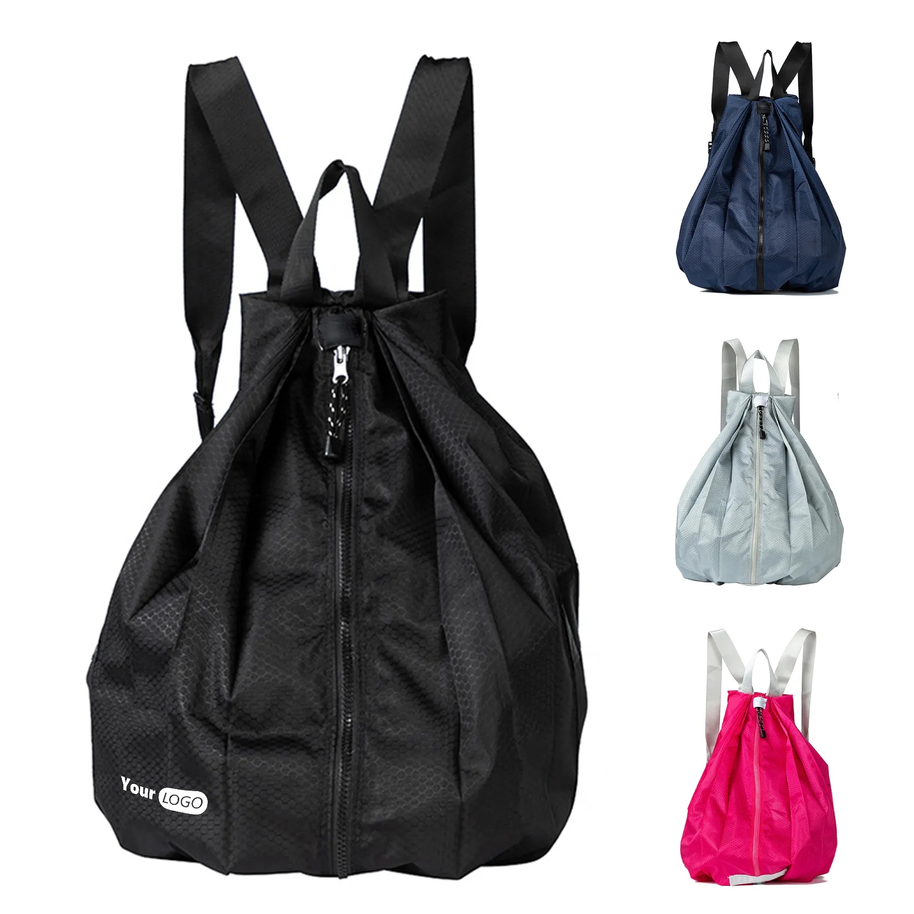 Outdoor Portable Waterproof Double Shoulder Drawstring Bag 5