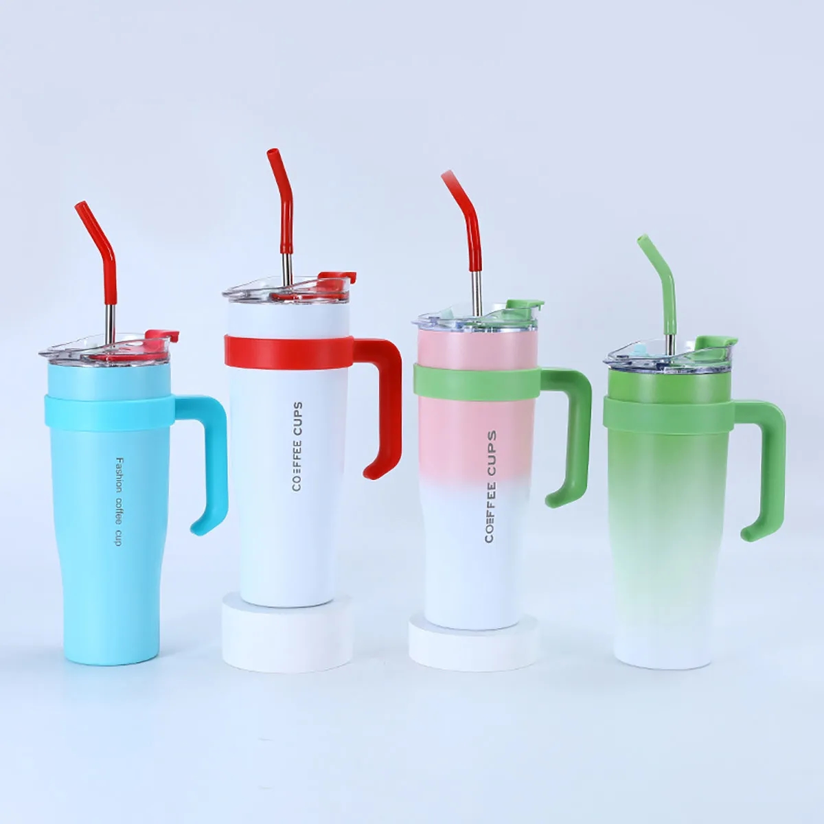 40oz Car Coffee Mug Stainless Steel Tumbler with Handle 4