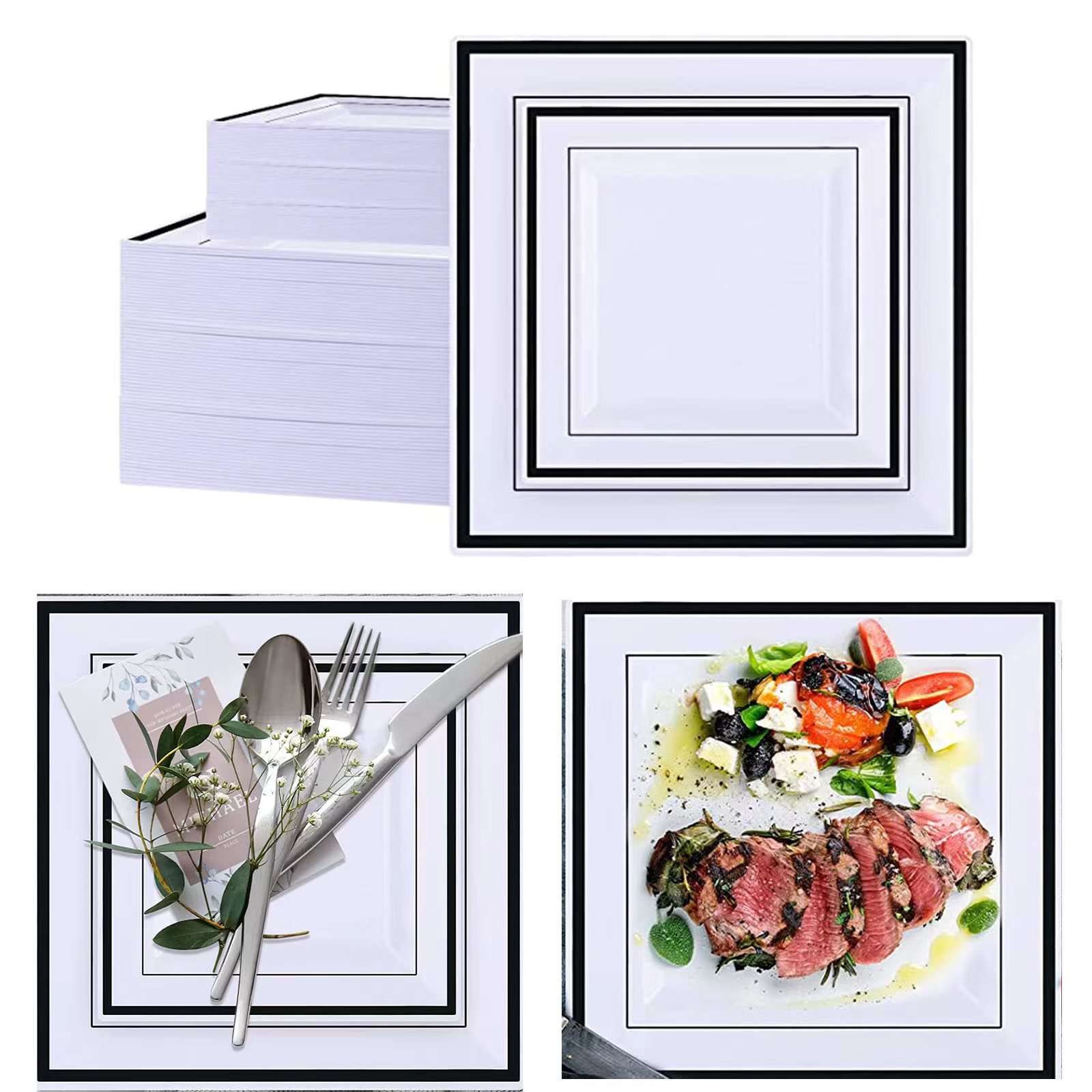 Wedding Party Plates Disposable Dinnerware 2