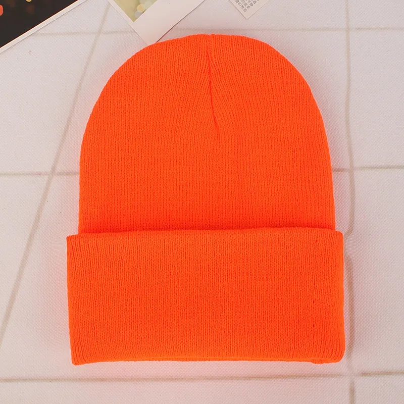 Winter knit pullover hat Candy colored 10