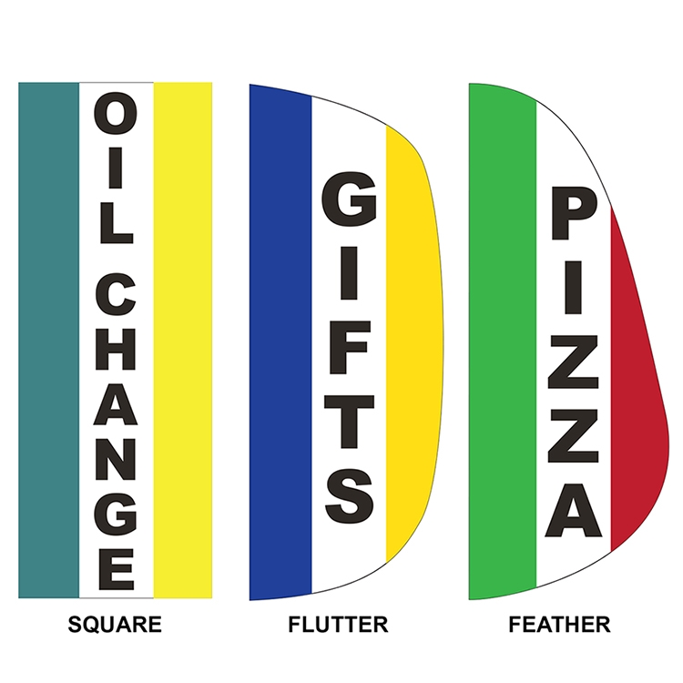 3' x 8' Custom Message Feather Flag 3