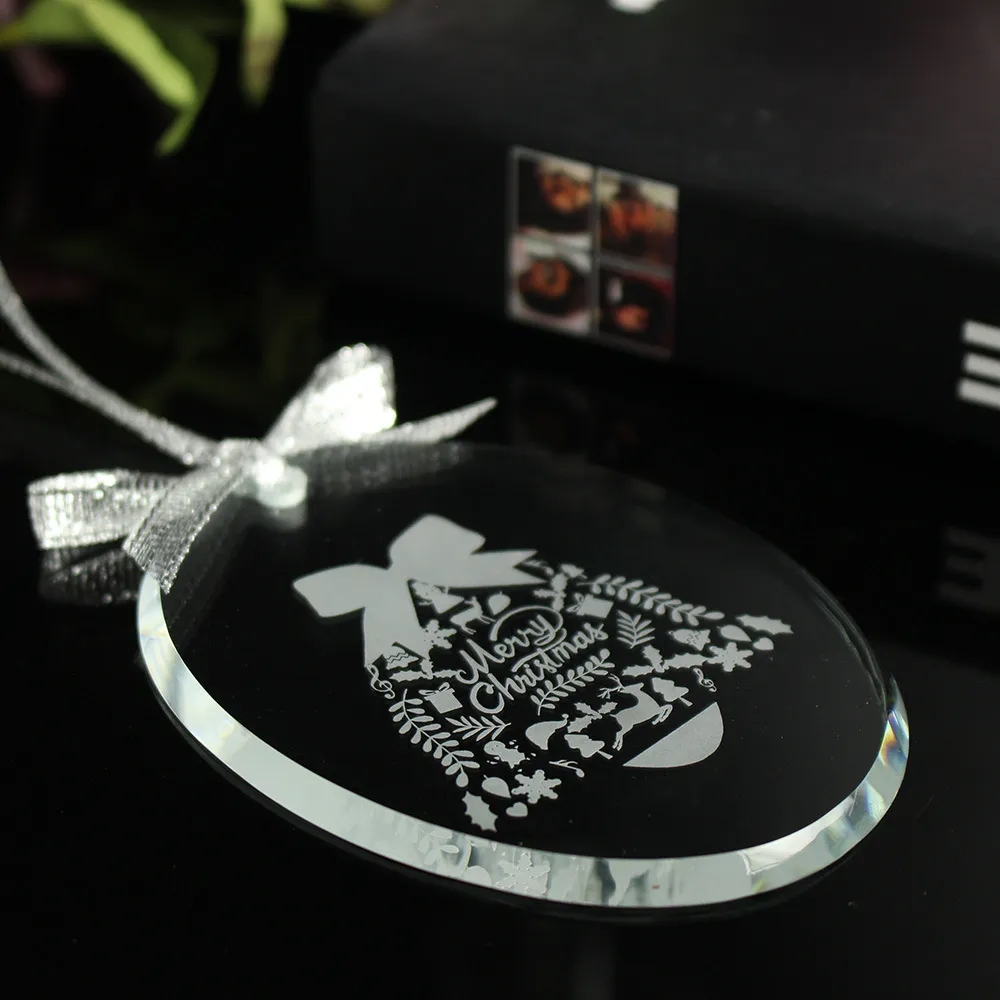 Personalized Beveled Oval shaped Ornament 3