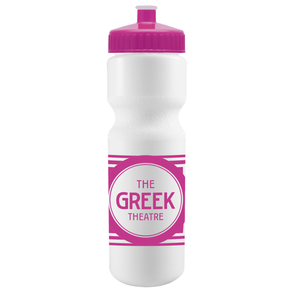 Cyclo-Cross 28oz Bike Bottle - White w/Push-Pull Lid 28