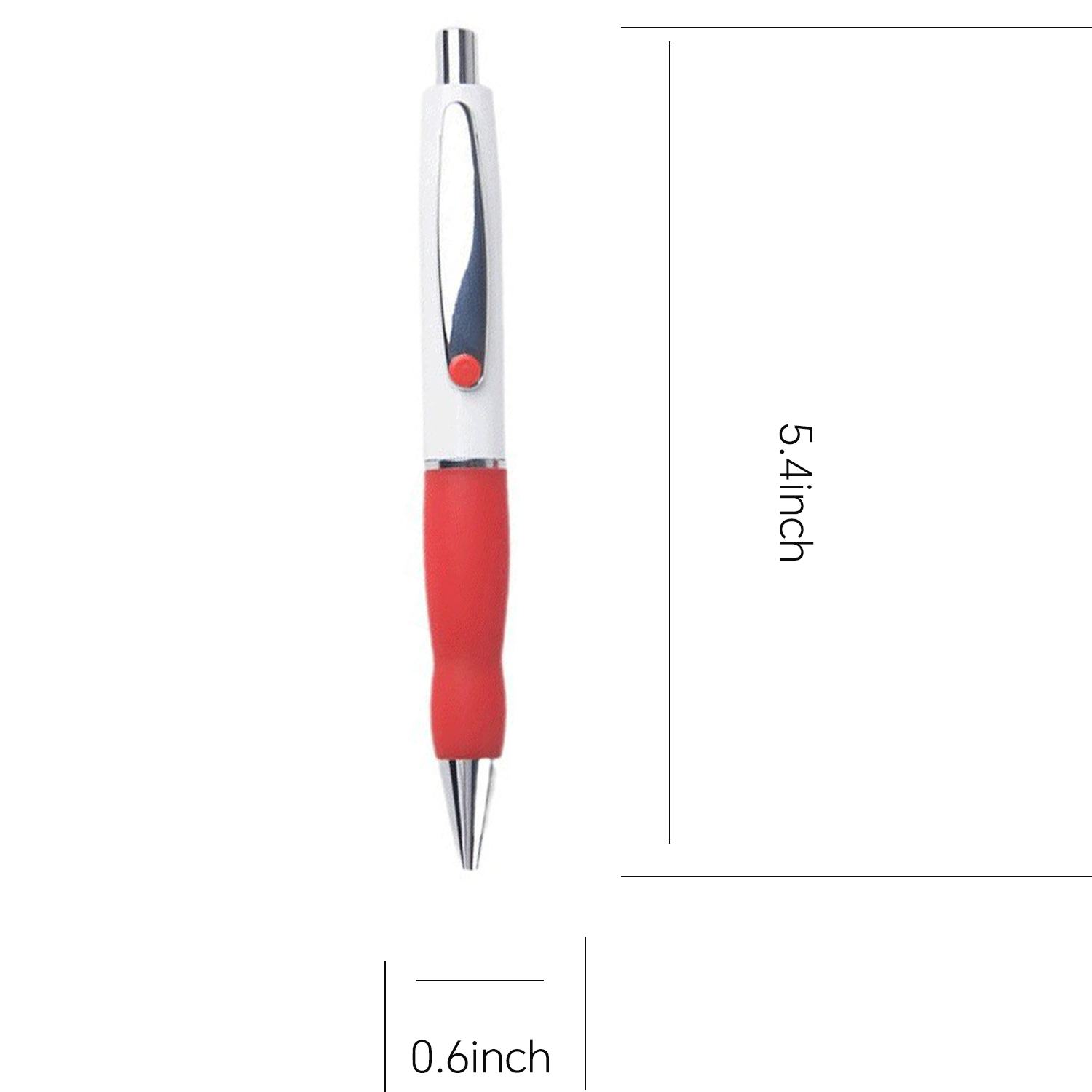 Retractable Rubber Grip Plastic Ballpoint Pen 4