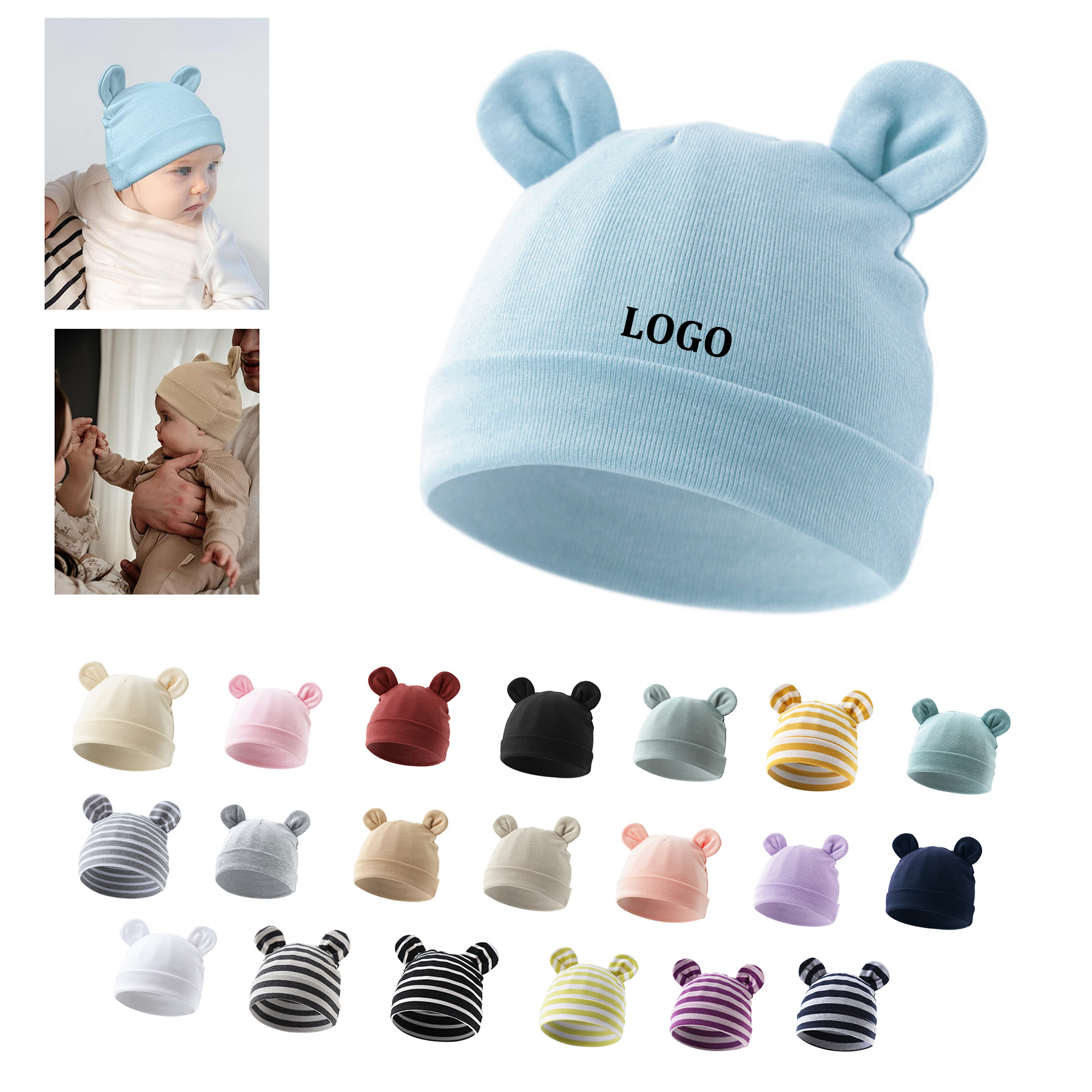 Bear Ears Newborn Hat 5