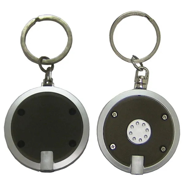 Round LED Light with Key Ring - Full Color Print 3