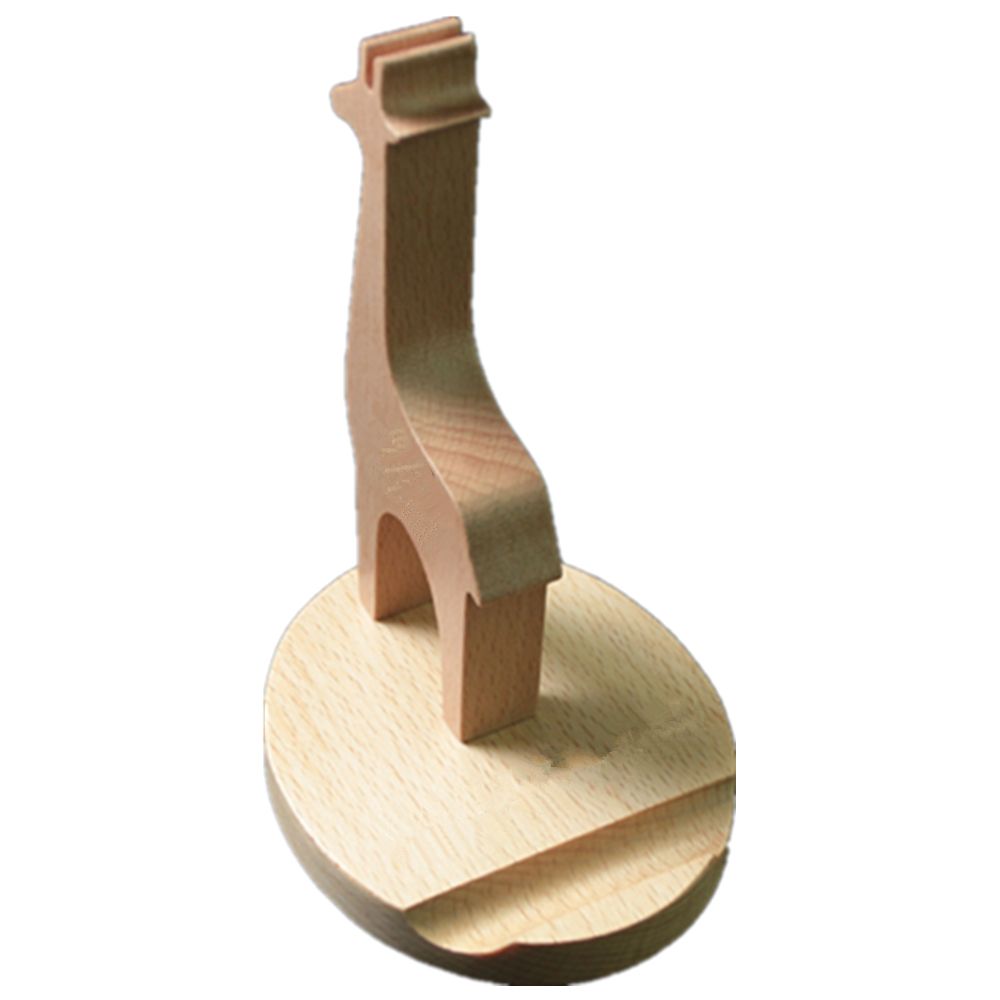 Giraffe Beech Wood Phone Holder 2
