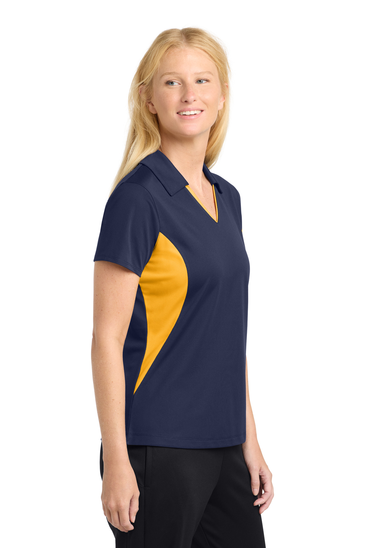 Sport-Tek Women's Side Blocked Micropique Sport-Wick Polo. LST655 45