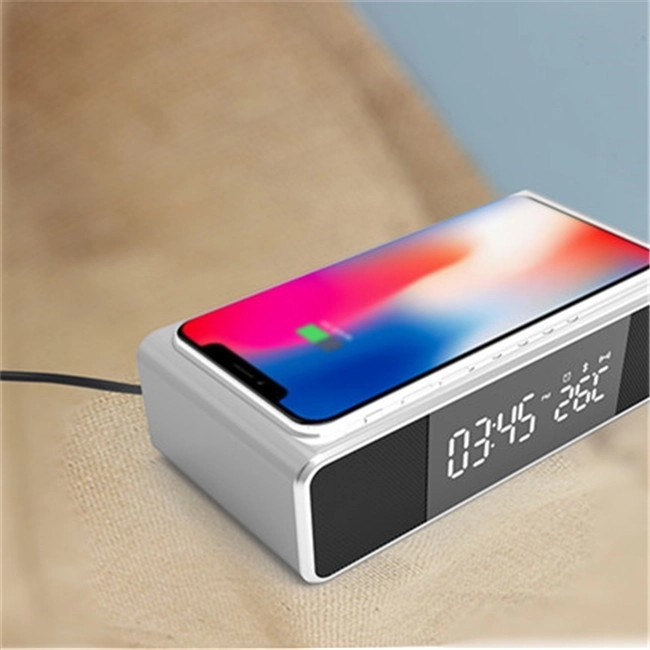Fast Wireless Charging Alarm Clock With Bluetooth Speaker 6