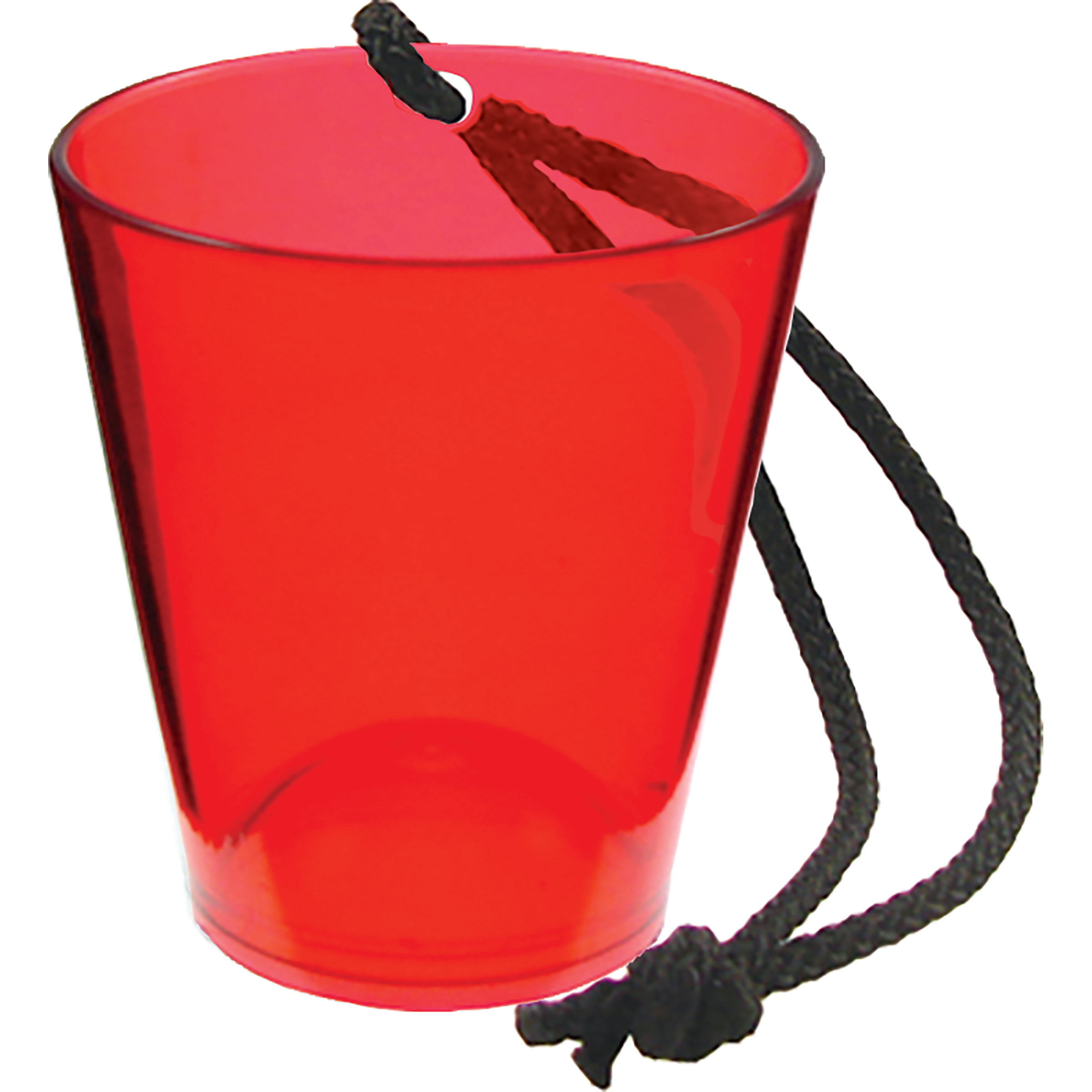 1.5oz Plastic Bottle Neck Hanging Sidecar Shot Glass with Black Rope 1