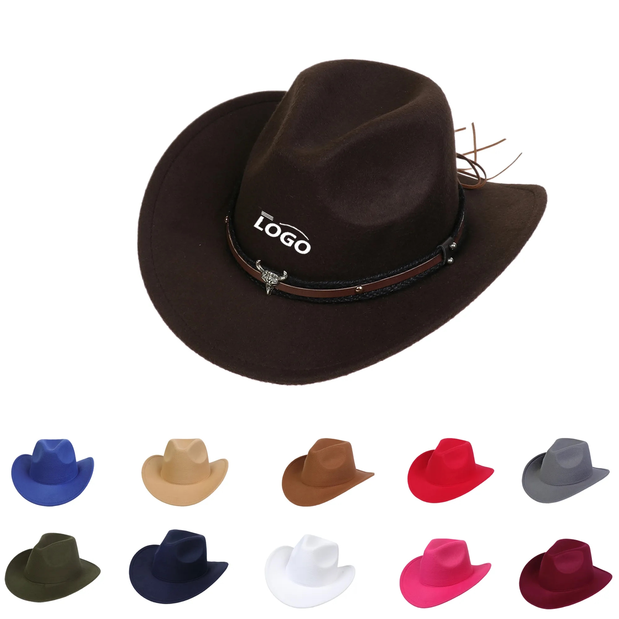MOQ50 Wool Felt Jazz Retro Tide Hat 3