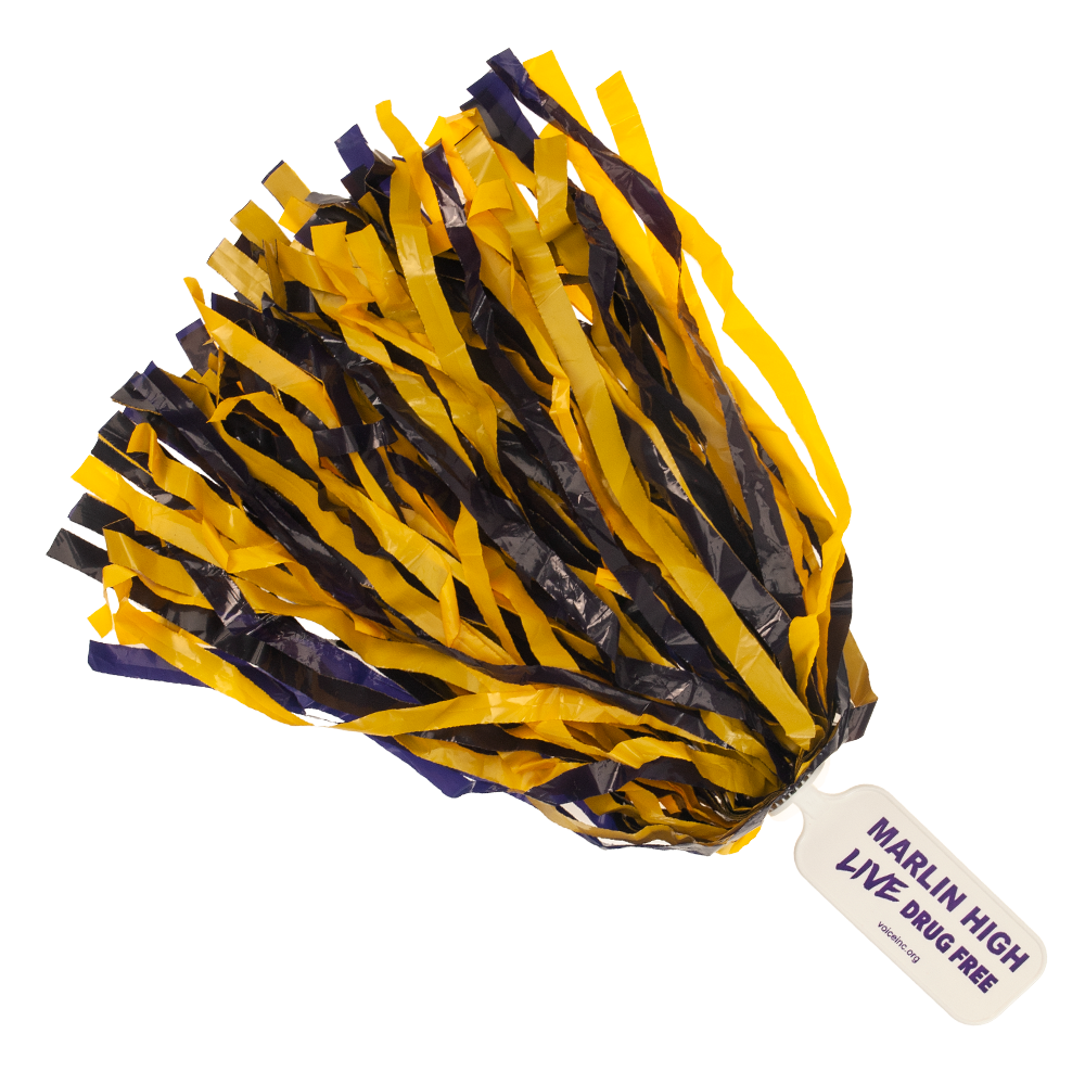 Solid Handle Pom Wide Streamers 20