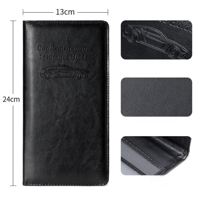 Leather Car Registration and Insurance Card Holder 2