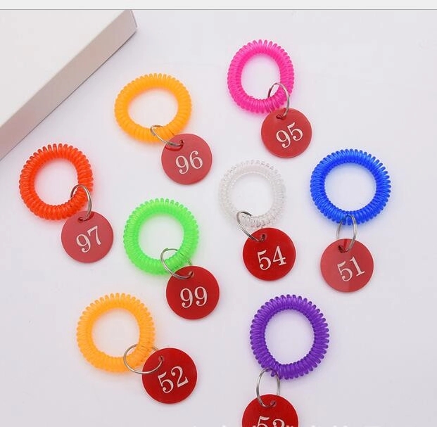 Colored Stretchable Spring Coil Spiral Key Chain 1