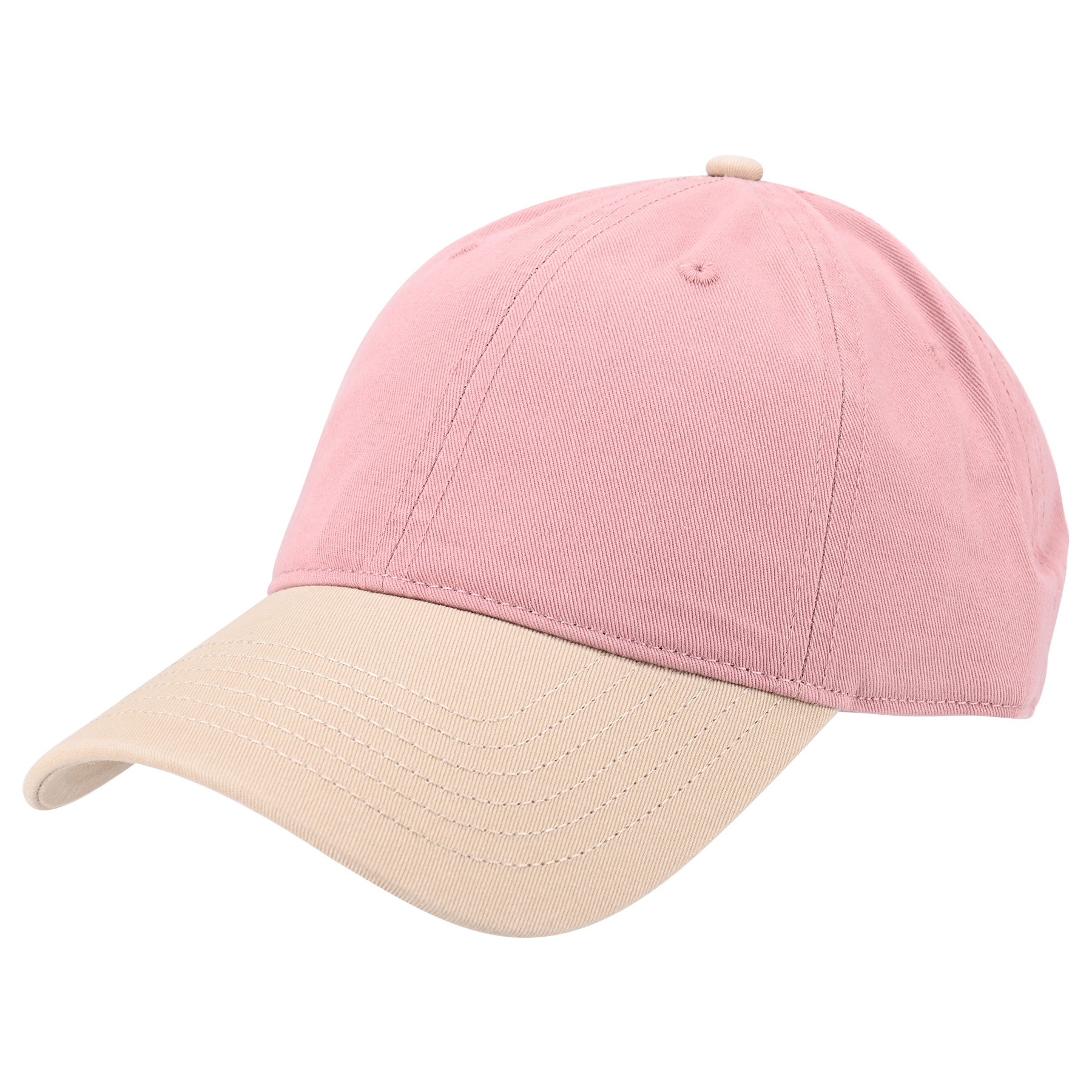 6-Panel Twill Cotton Two Tone Curved Brim Baseball Cap 10