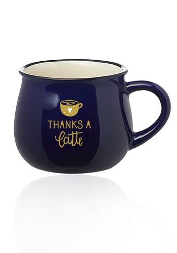 12 oz. Two Tone Glossy Pottery Coffee Mugs 9