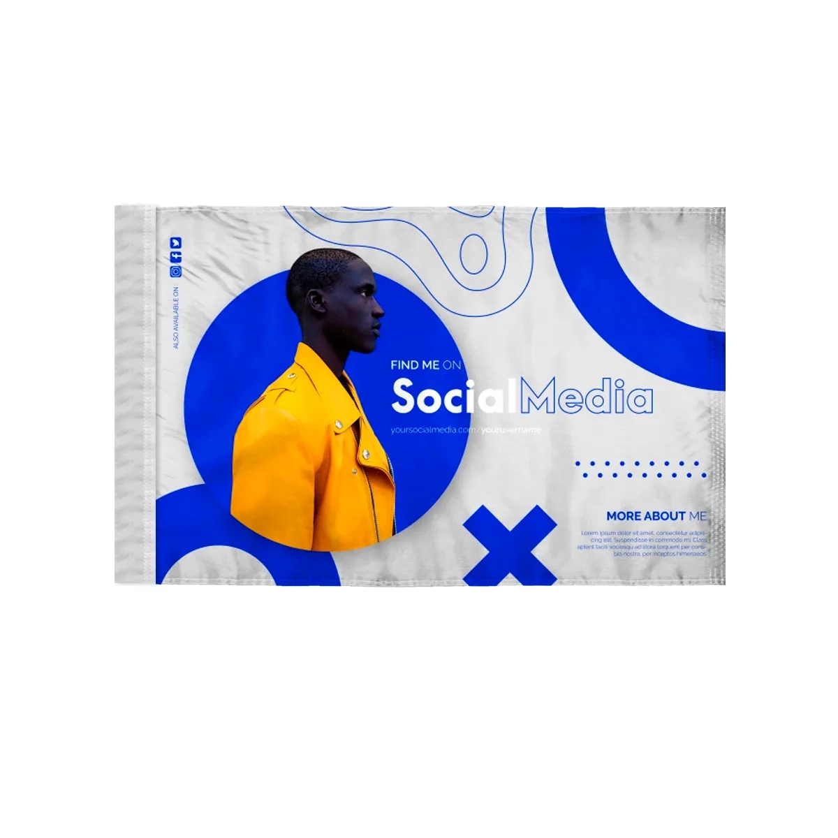 Custom Digitally Printed Flags - 8" x 12" W-Poly 1