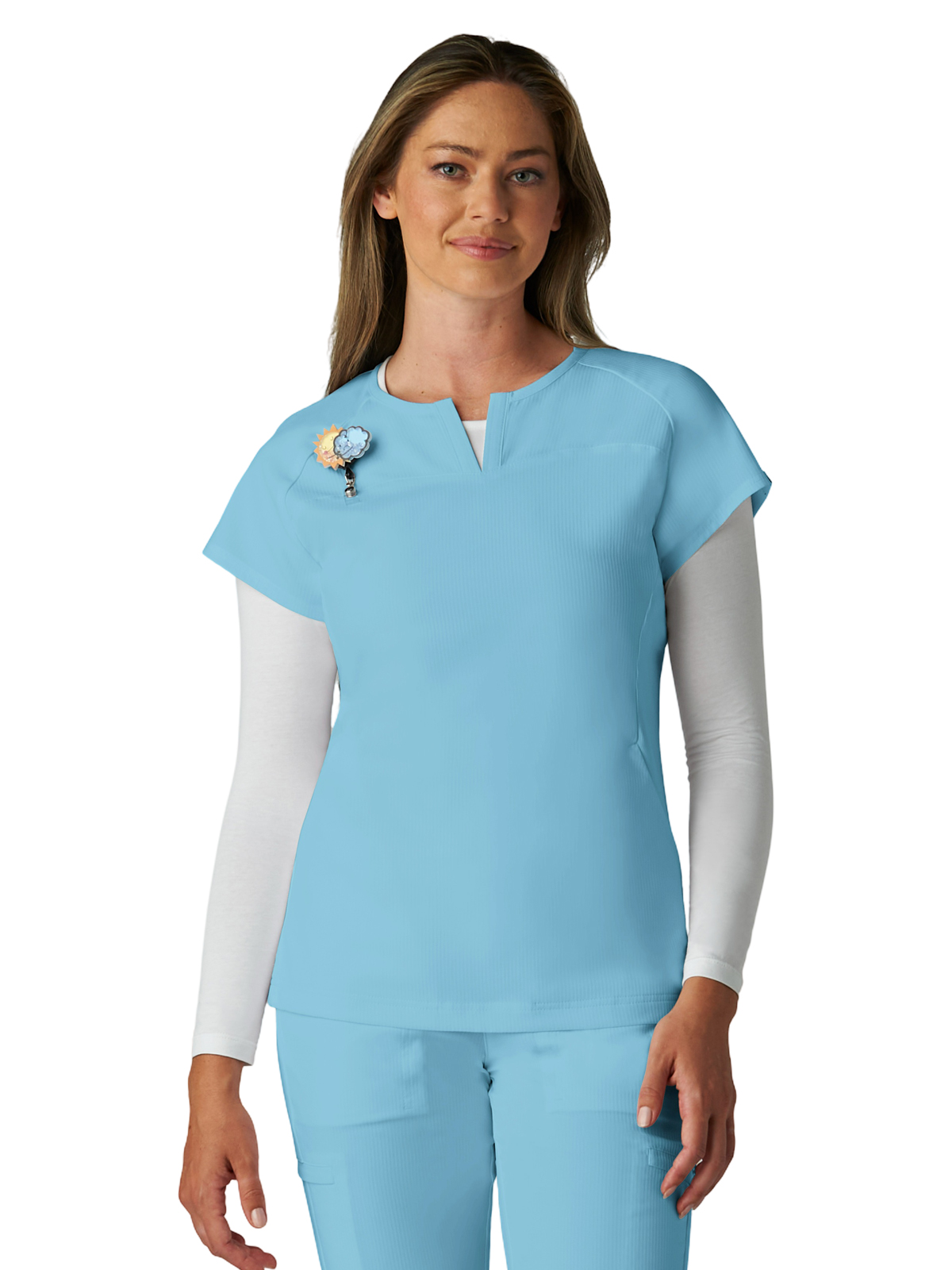 koi - Lite - Women's Two-Pocket Split V-Neck Scrub Top 6